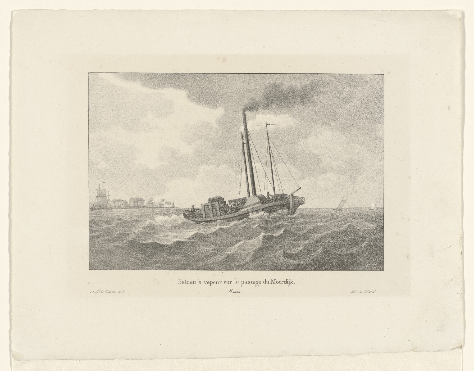 A.4244; 'Bateau à vapeur sur le passage du Moerdijk'; prent