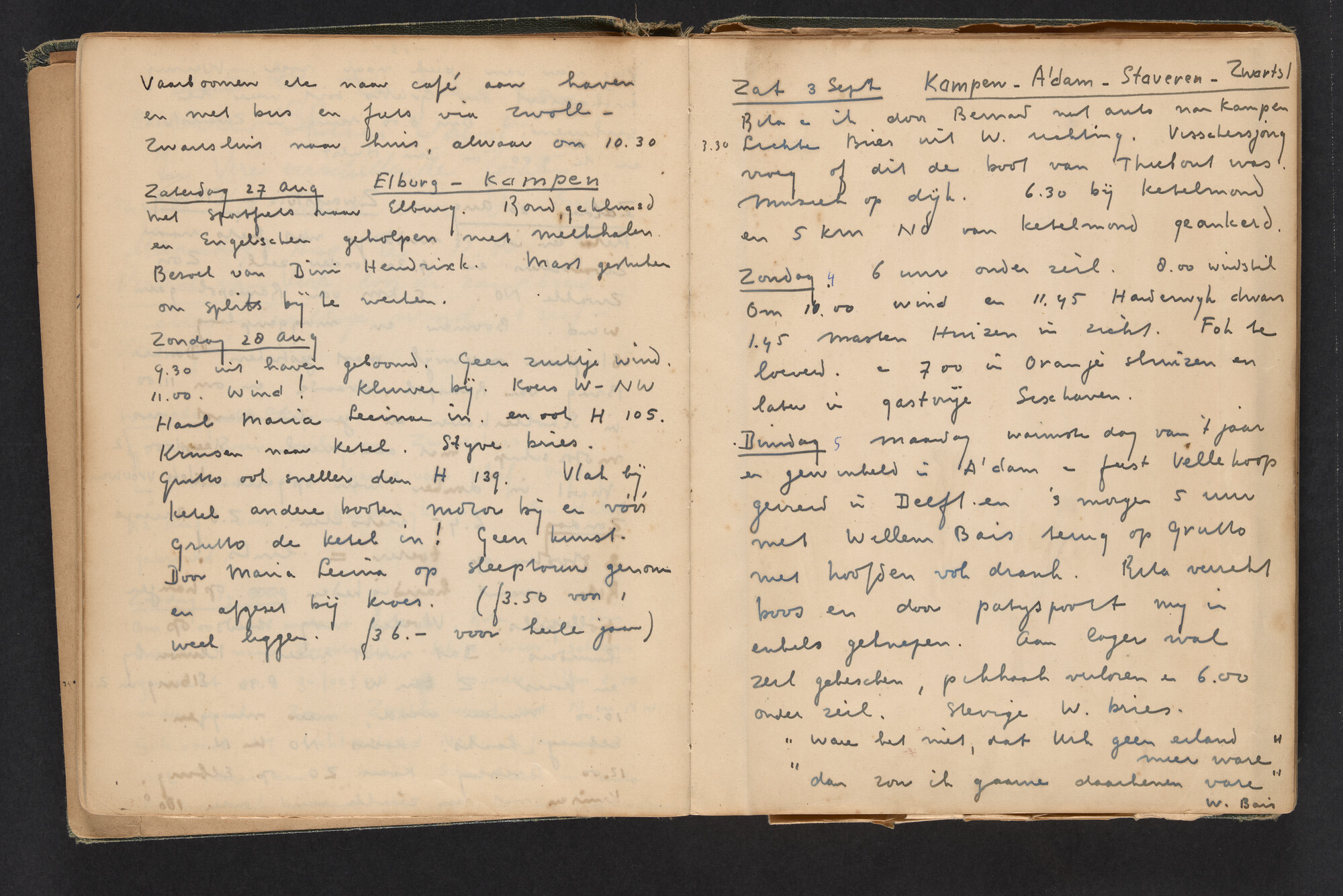 2017.0790; Logboek c.q. fotoalbum van reizen met zeeschouw Grutto in Nederland, 1949-1951; logboek
