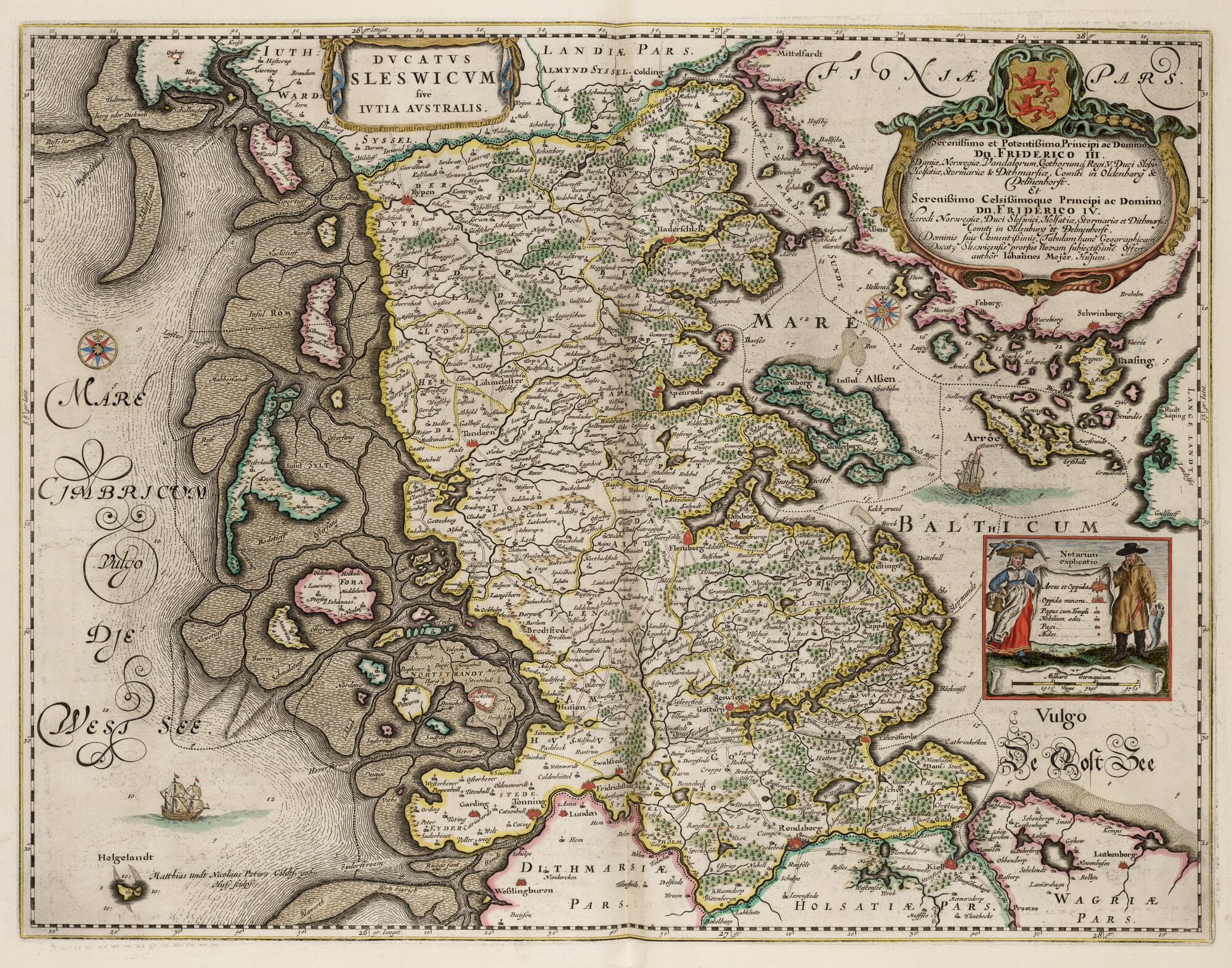 S.1034(01) [kaart 046]; Kaart van Sleeswijk en Zuid-Jutland; landkaart
