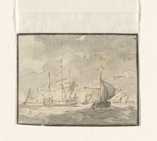 A.1698(04)2; Een zeegezicht; tekening