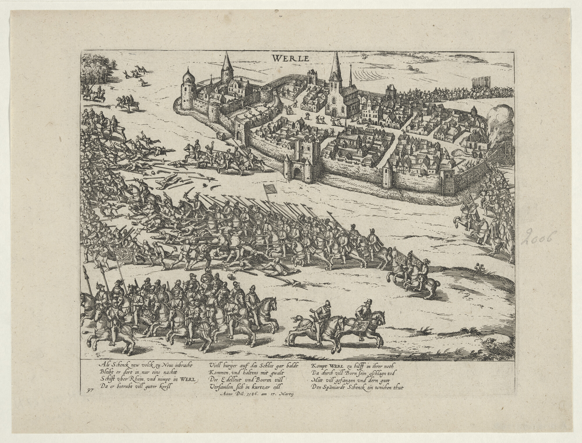 A.0145(027)268; Schenk uit Werle verdreven, 17 maart 1586; prent