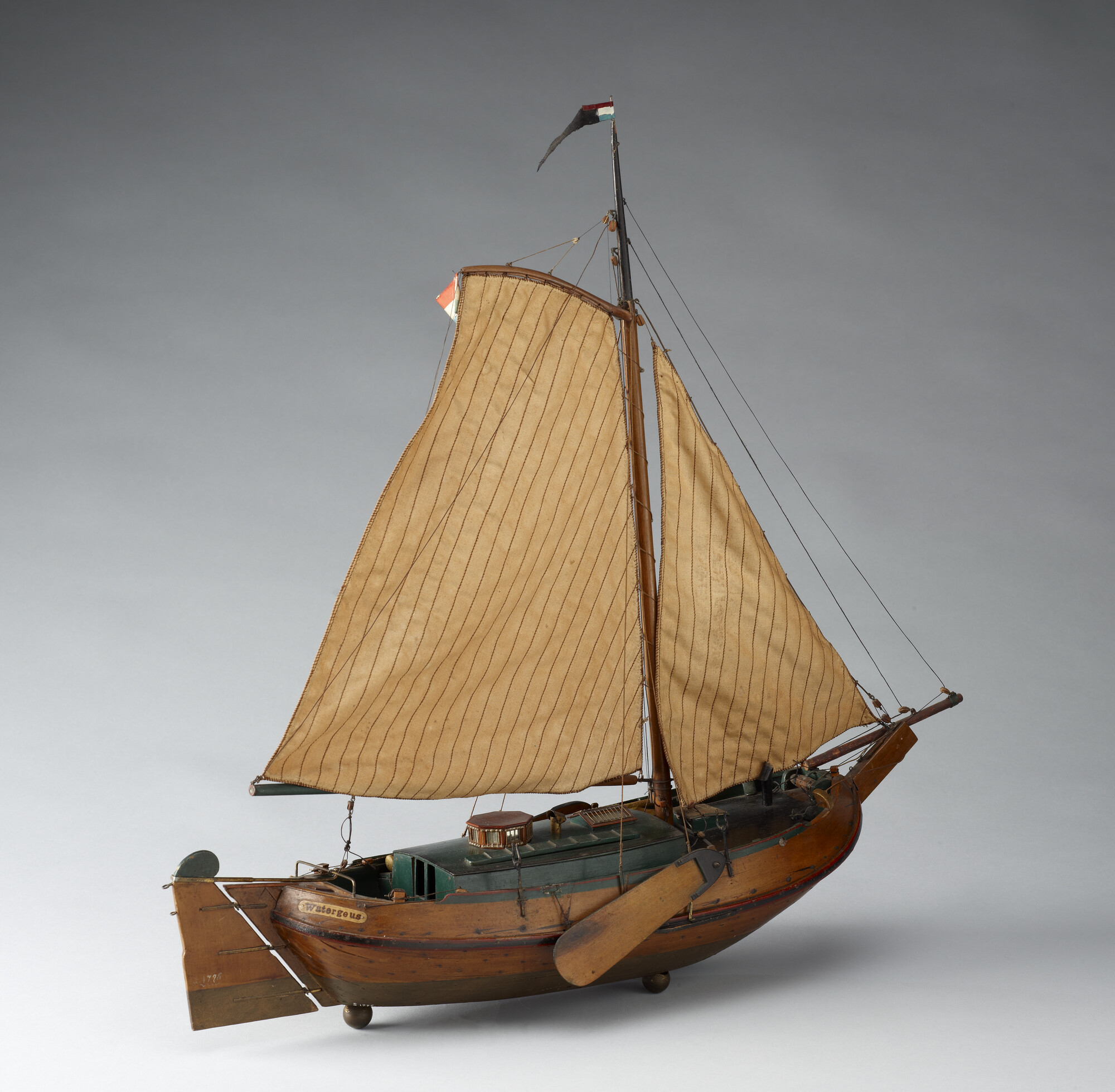 S.1775; Model van het schokkerjacht Watergeus; scheepsmodel