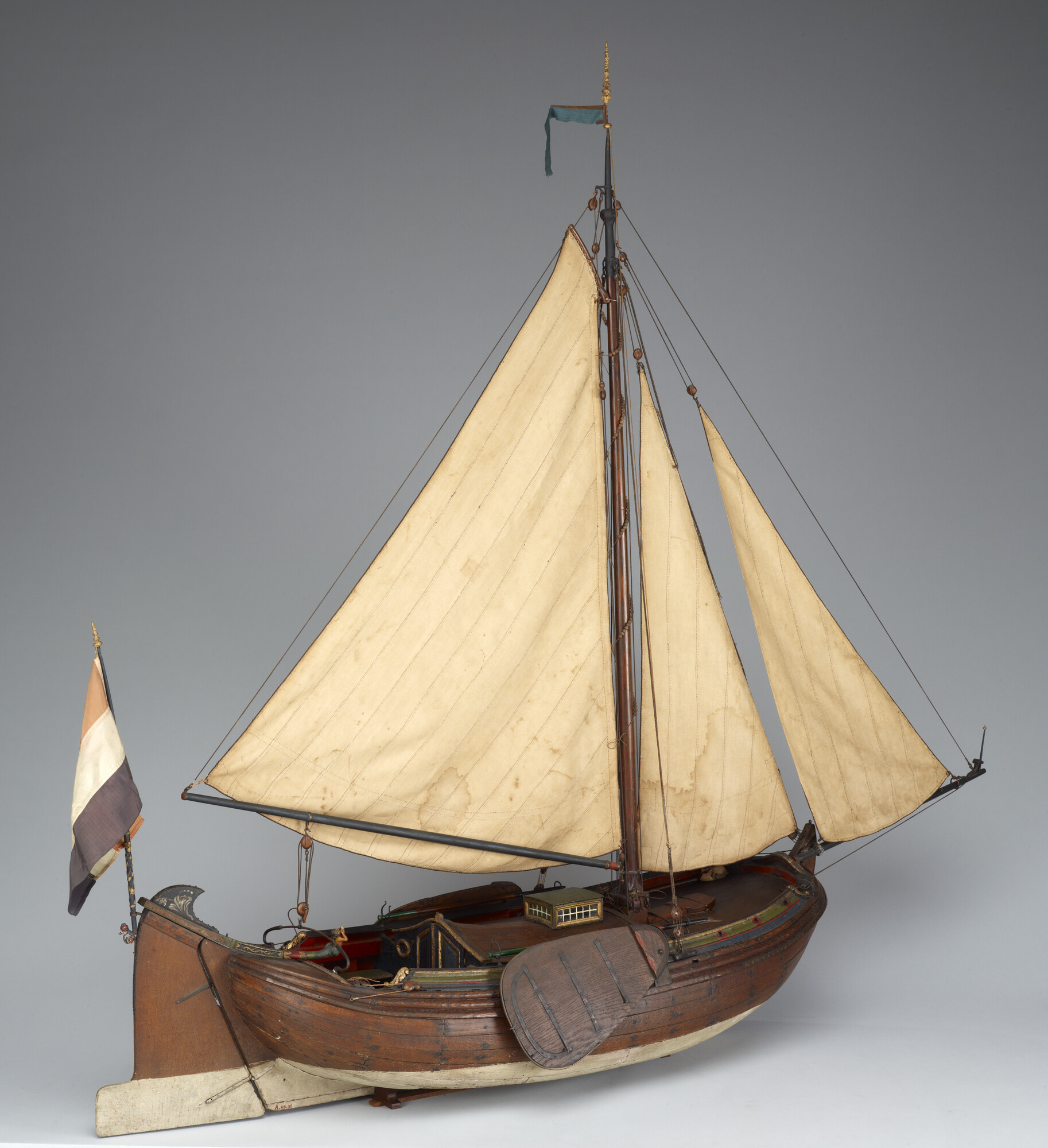 A.0118(05); Model van een boeier; scheepsmodel