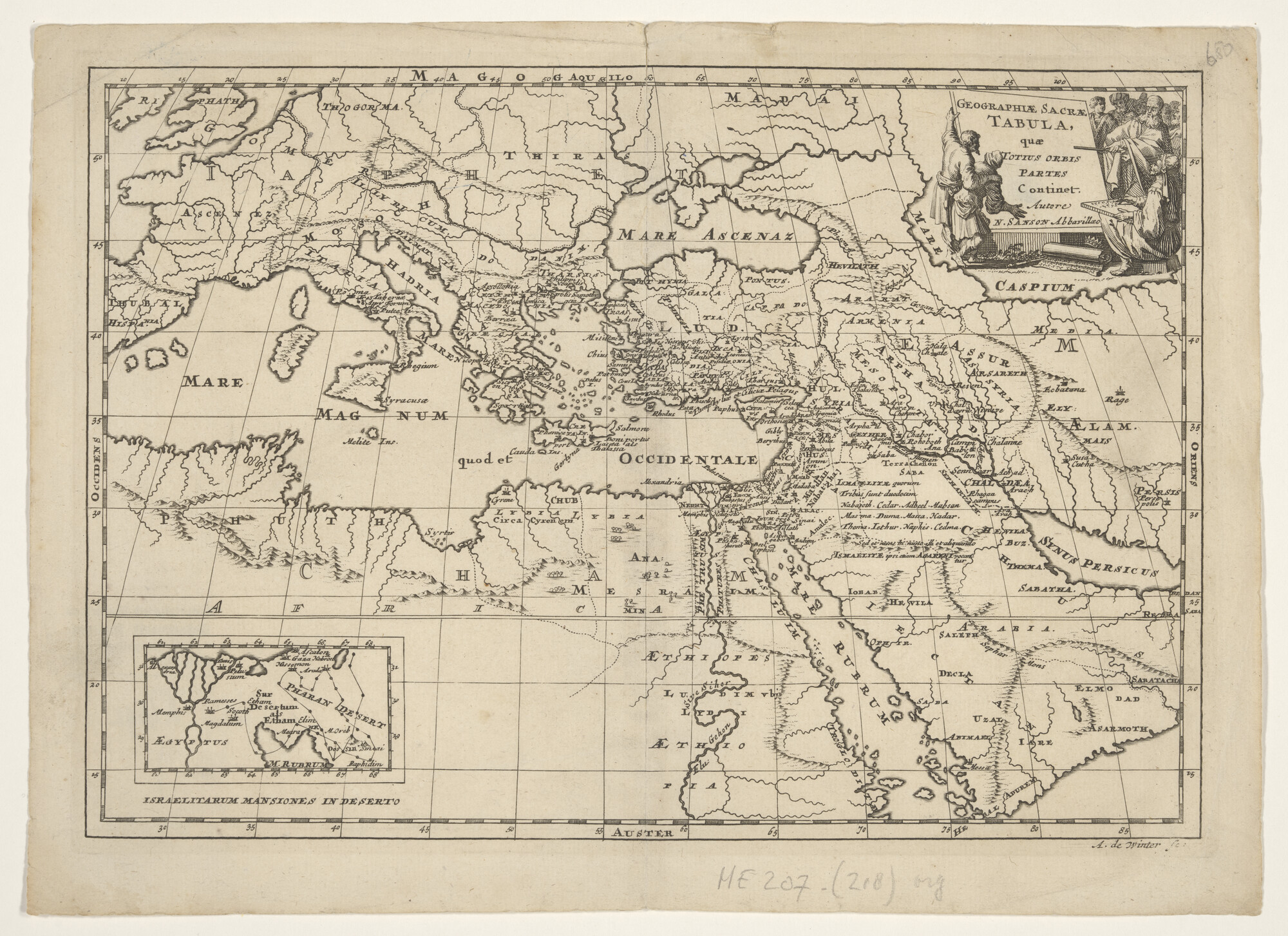 A.4692(01)03; Kaart van de landen rond de Middellandse zee en Rode Zee; landkaart