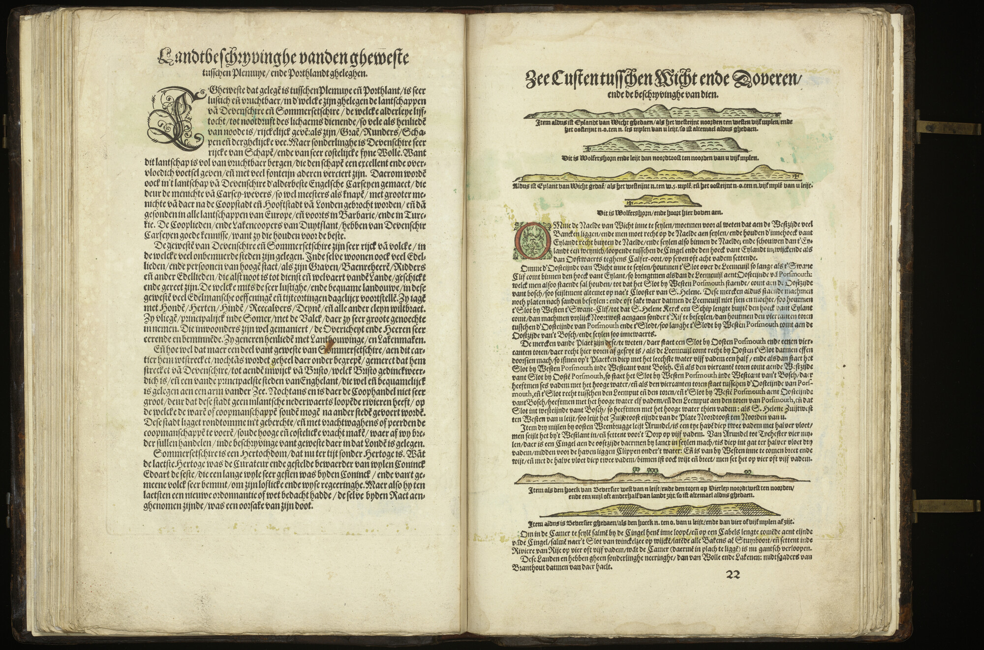 A.3327 [kaart 031]; Kustaanzichten van Zuid-Engeland bij het Isle of Wight; kaart