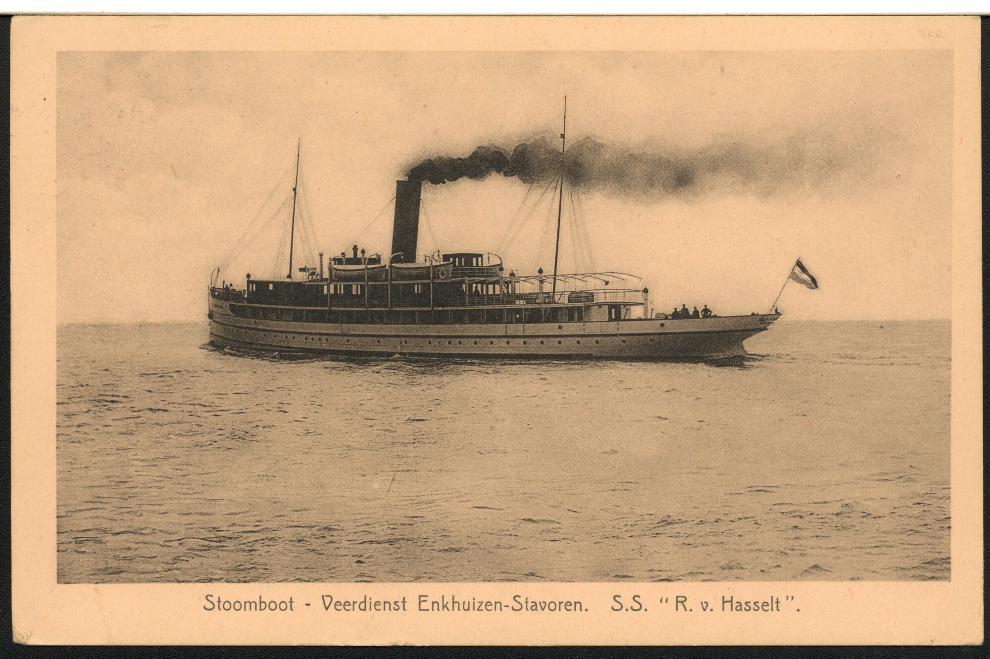 S.4380(04)070; De veerboot  'R. van Hasselt'; prentbriefkaart