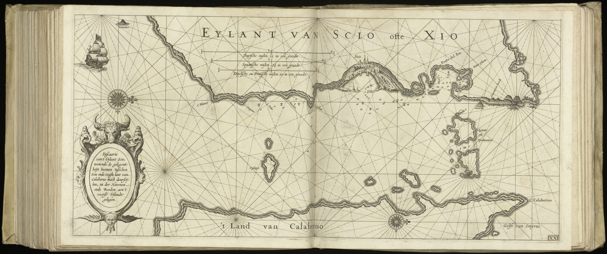 S.2856 [kaart 260]; Kaart van het eiland Chios; kaart