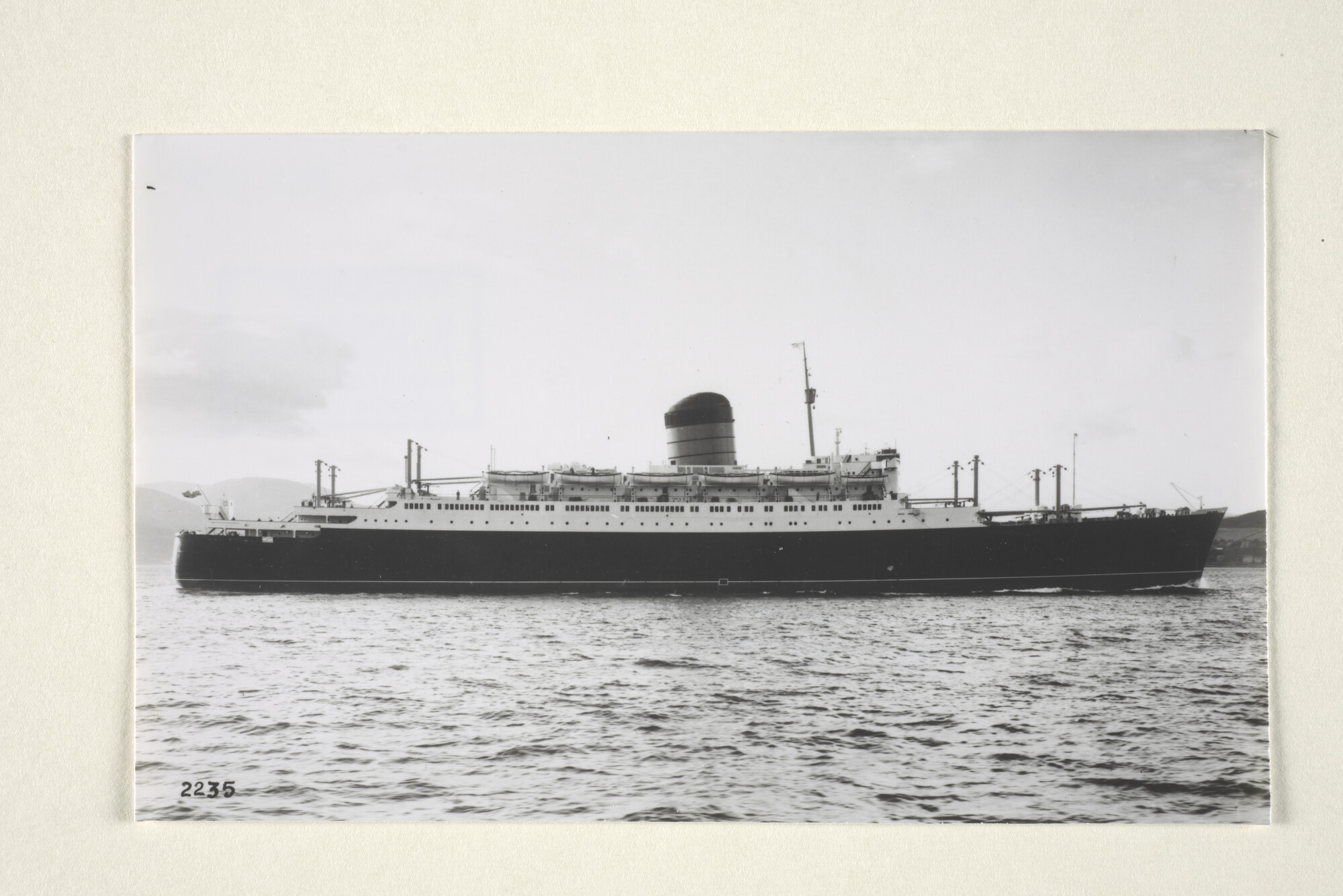 1997.4538; Het Britse passagiersschip ss. Saxonia van de Cunard Steamship Company uit [...]; foto