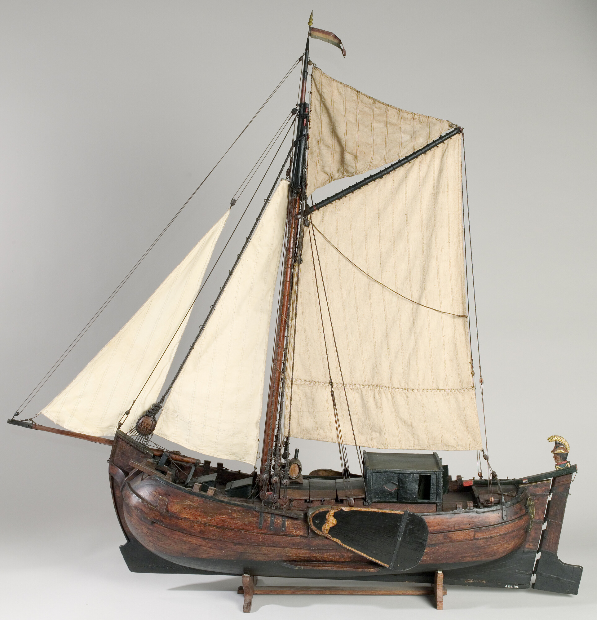 A.0125(26); Model van een Lemster beurtschip; scheepsmodel