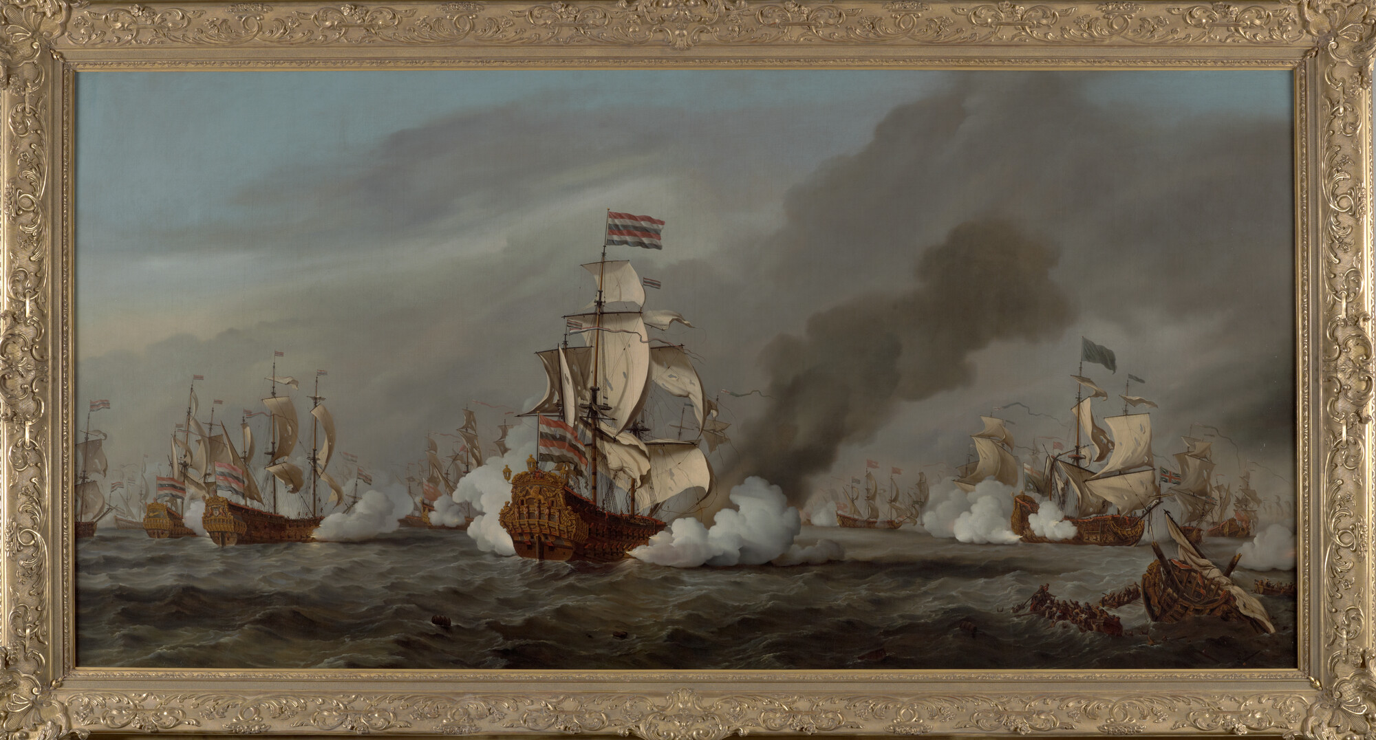 A.0291; De Zeeslag bij Kijkduin, 21 augustus 1673; schilderij
