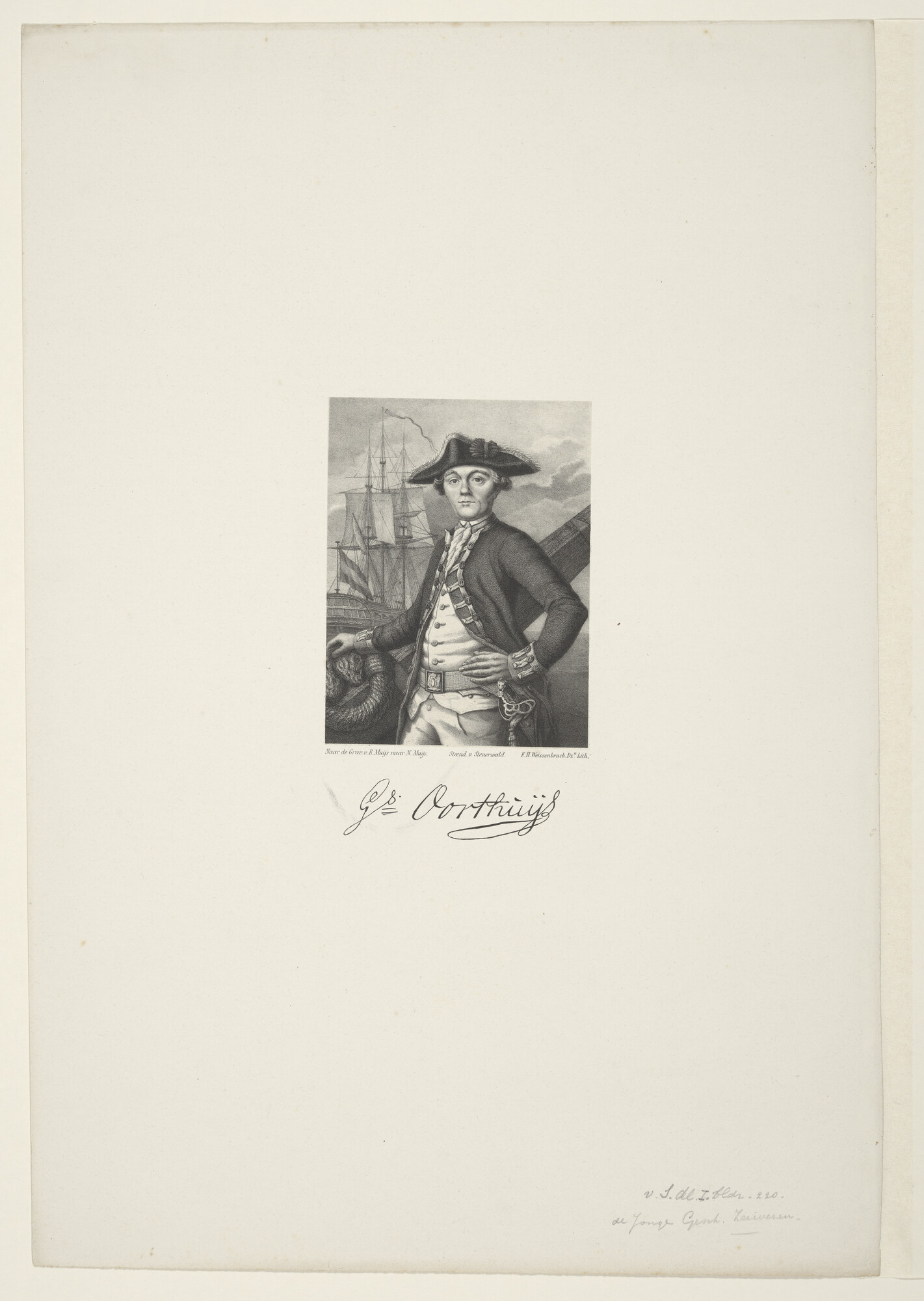 A.0145(179) [nr 0008]; Portret van Gerardus Oorthuys; prent