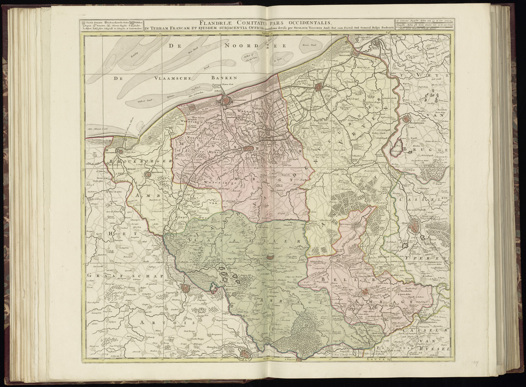 B.0032(029) [kaart 025]; Kaart van Zuidwest-België en Noordwest-Frankrijk; kaart