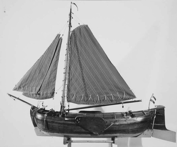 A.4940; Model van de tjalk De Drie Gebroeders; scheepsmodel