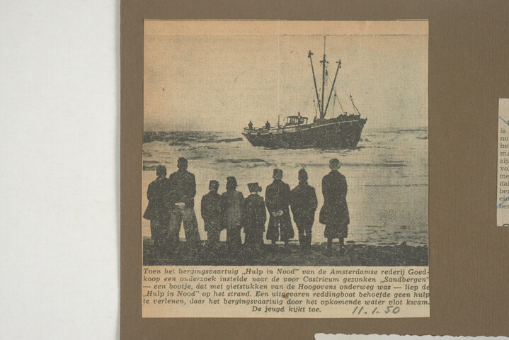 2001.1755; Omslag met vele foto's en knipsels van meest bergingsactiviteiten door Reederij v/h Gebroeders Goedkoop te Amsterdam in de periode 1929 / 1949; omslag