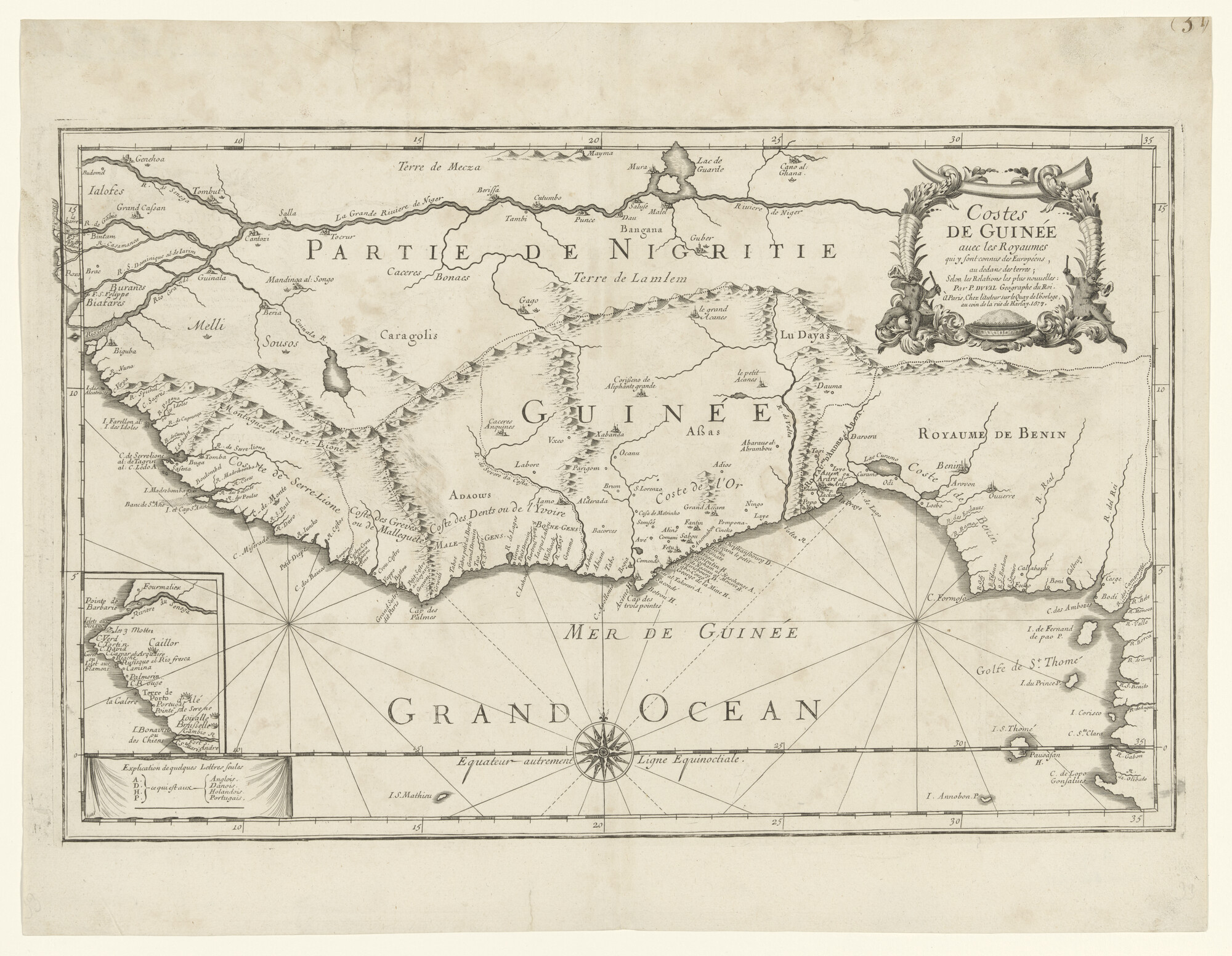 A.0145(211)068; Kaart van de kust van Guinea in West-Afrika; landkaart