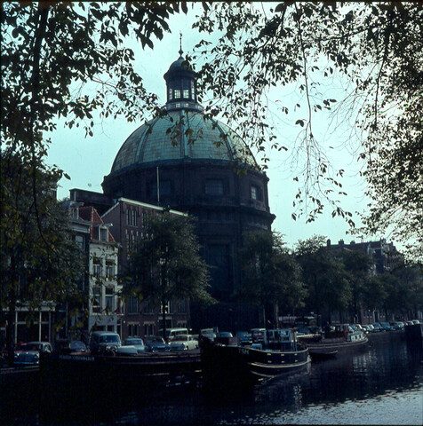 S.9100(0894); Het Singel te Amsterdam; diapositief