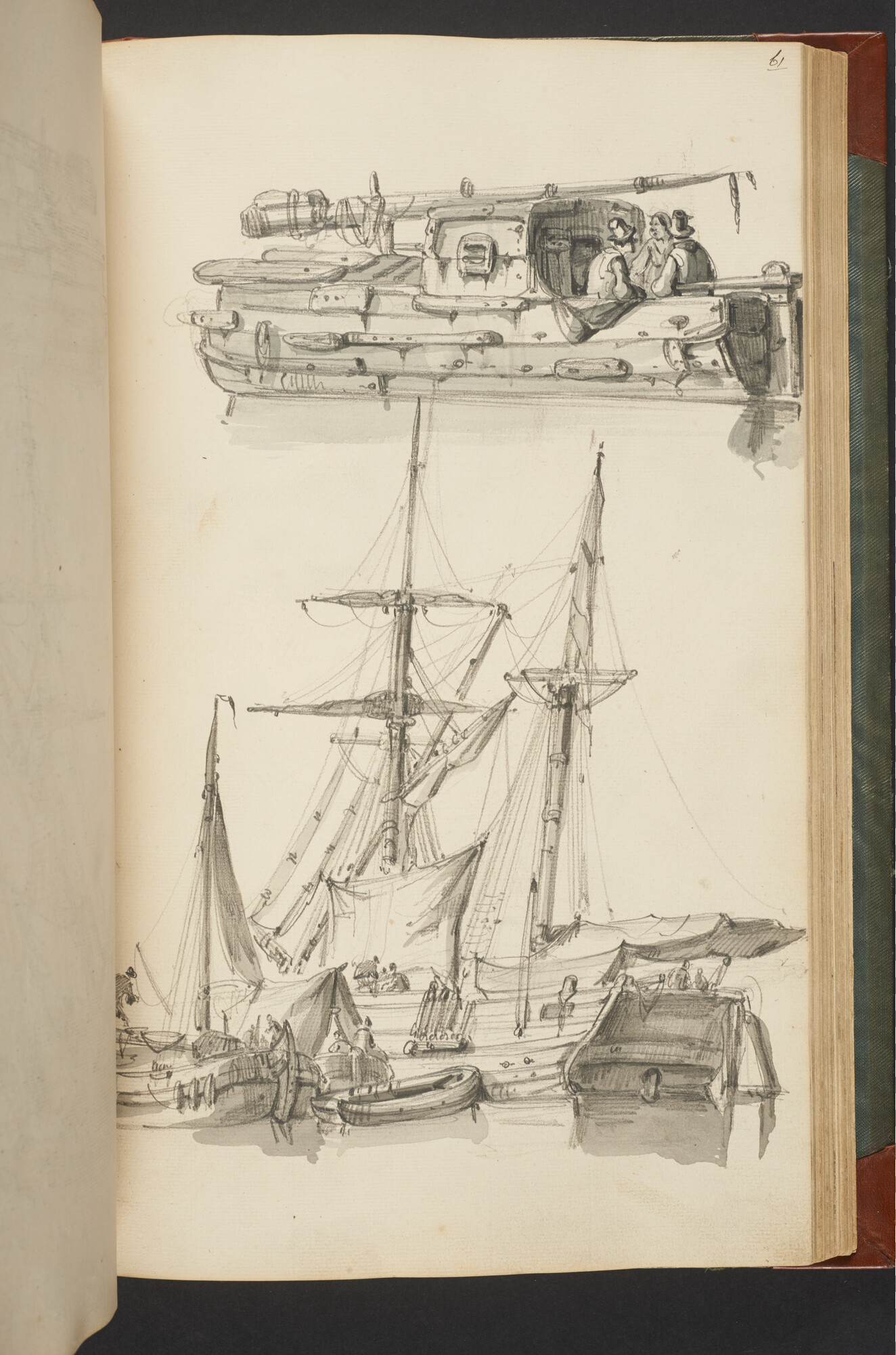 A.3222; Schetsboek met tekeningen door Albertus van Beest en Louis Meijer; schetsboek