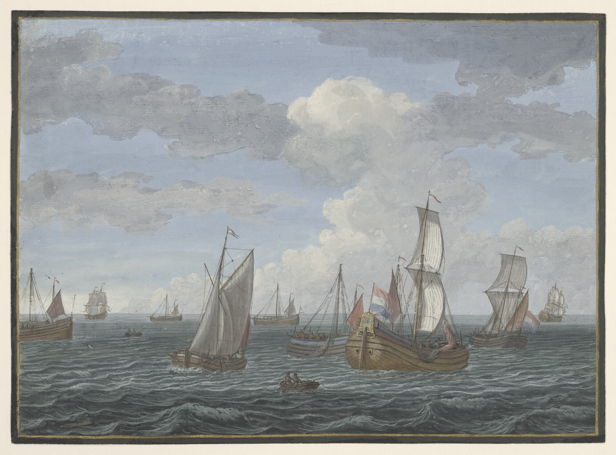 A.0149(0287); Buizen en vishoekers op de nering; tekening