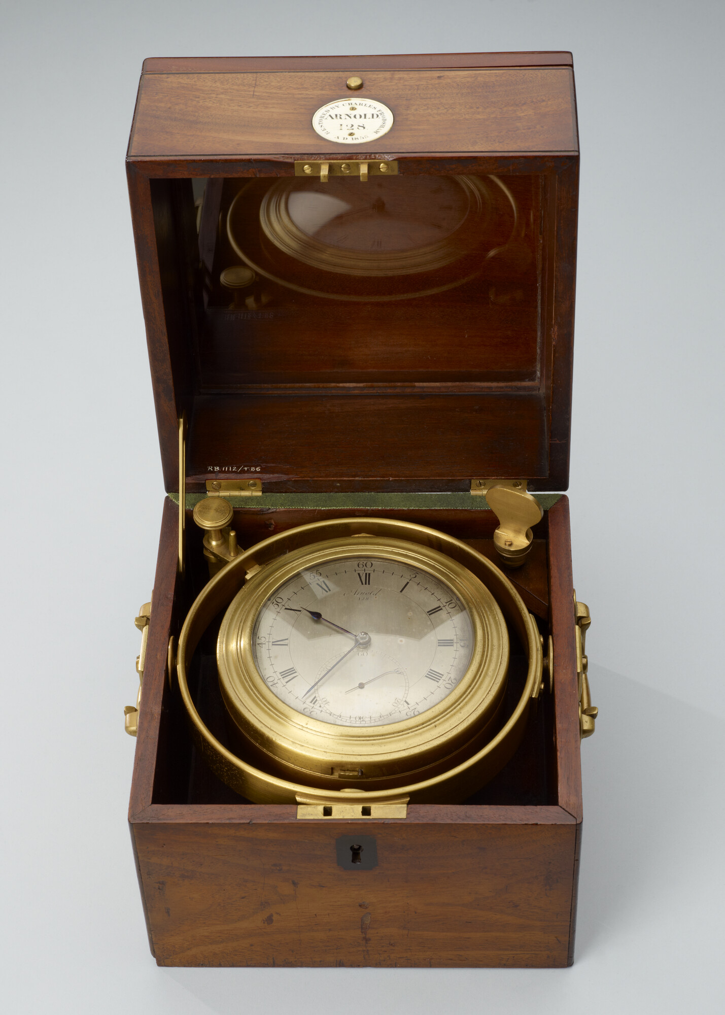 RB.1112; Tijdmeter nummer 128 door John Arnold, Londen circa 1790; tijdmeter