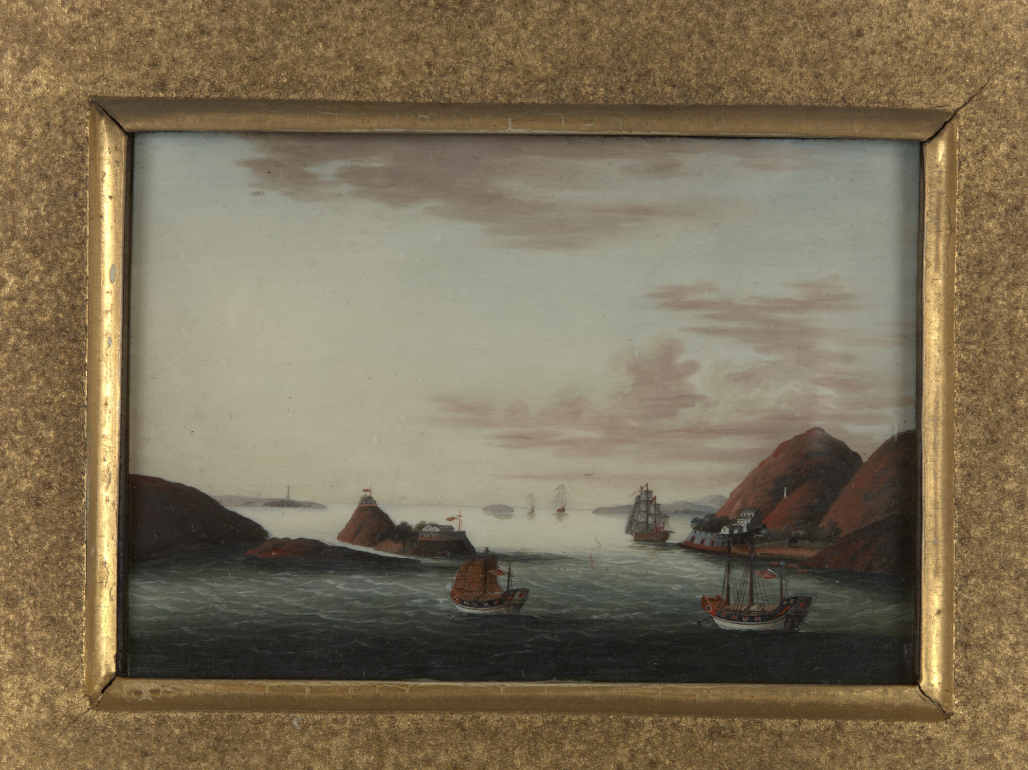 A.2068(06)d; De monding van de Parelrivier; schilderij