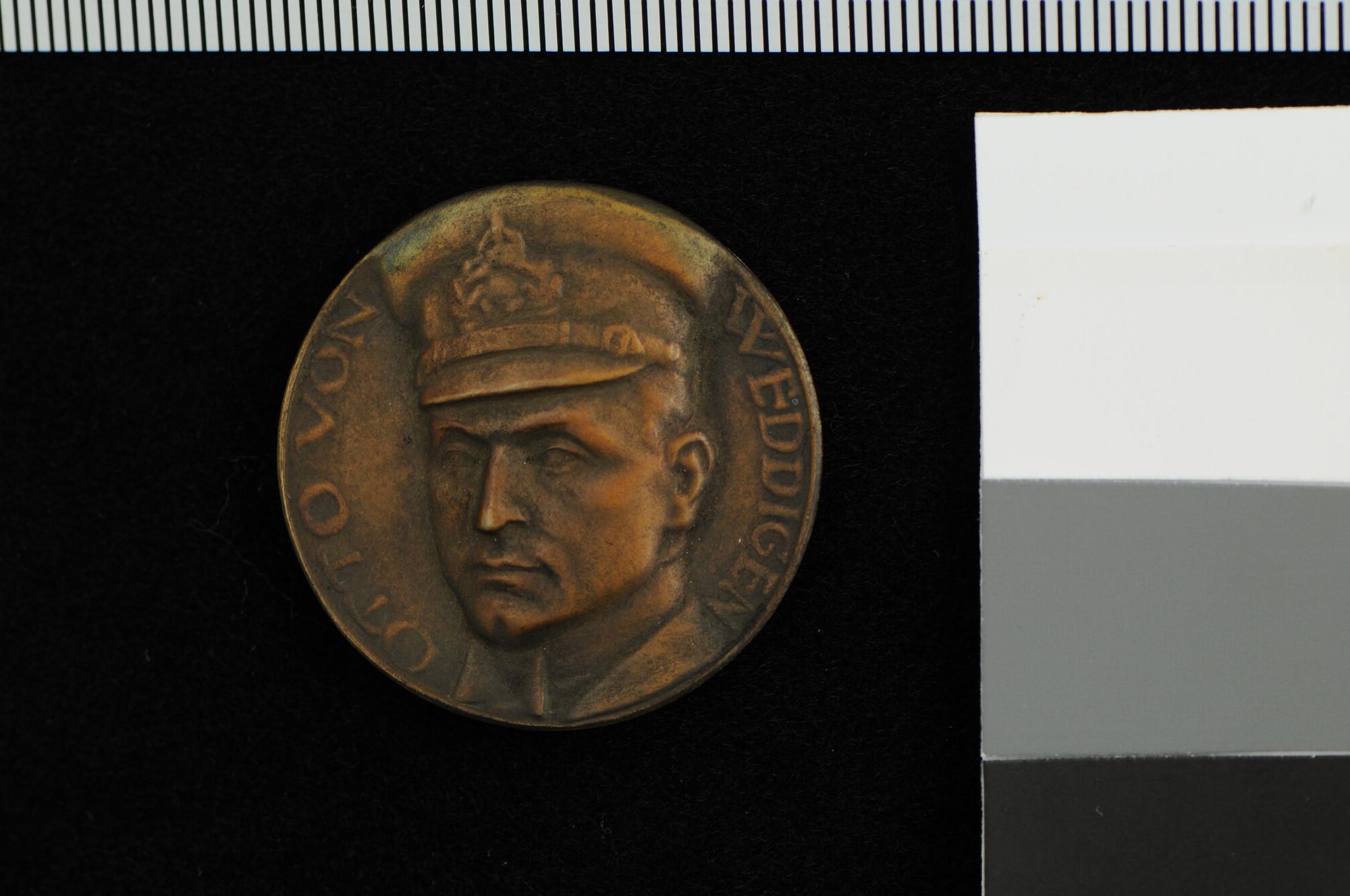 A.0042(07); Duitse penning ter herinnering aan duikbootcommandant Otto Weddigen 1915; penning