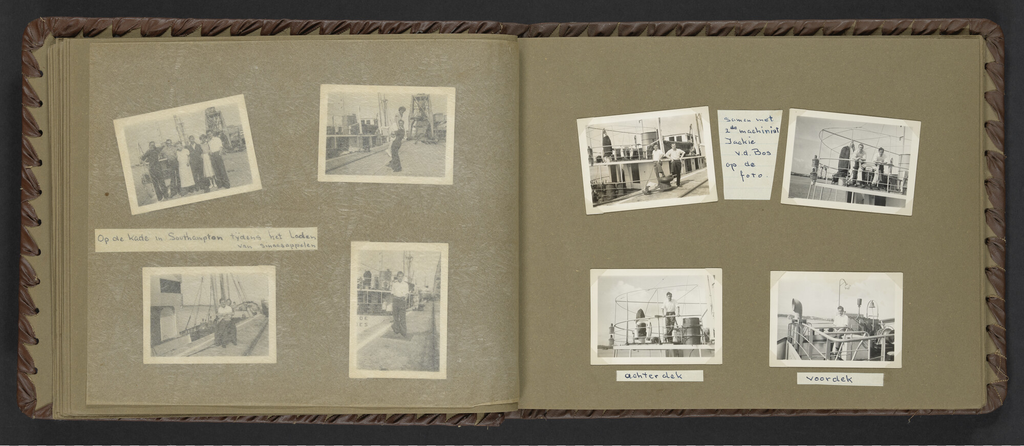 2024.0025; Fotoalbum van Hubrecht Timmerman over zijn koopvaardijtijd tussen 1950 en 1956; fotoalbum