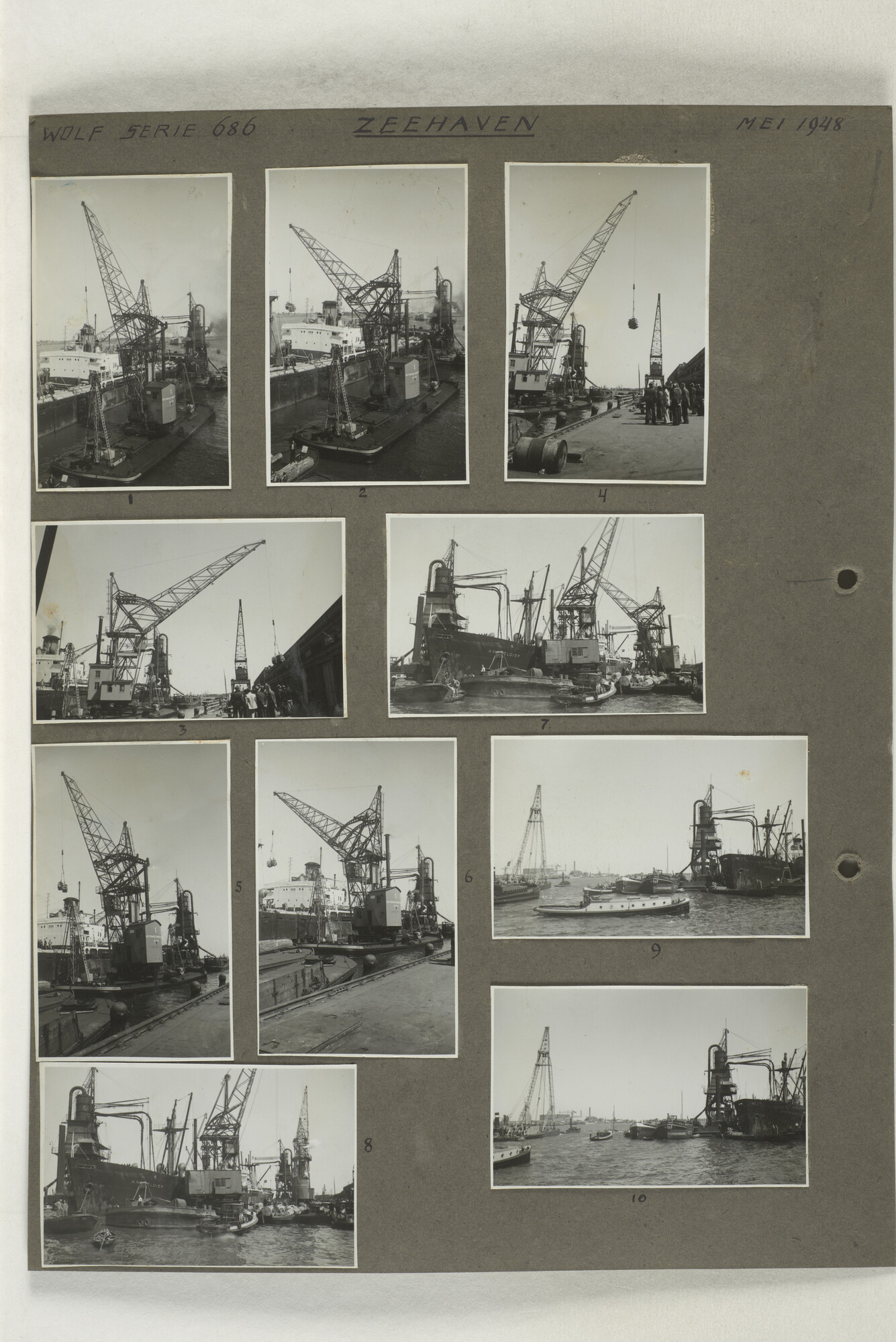 1998.2180; Omslag met een grote hoeveelheid proef foto's gemaakt in opdracht van de Gemeente Handelsinrichtingen in Amsterdam en de Koninklijke Hollandsche Lloyd te Amsterdam.; omslag
