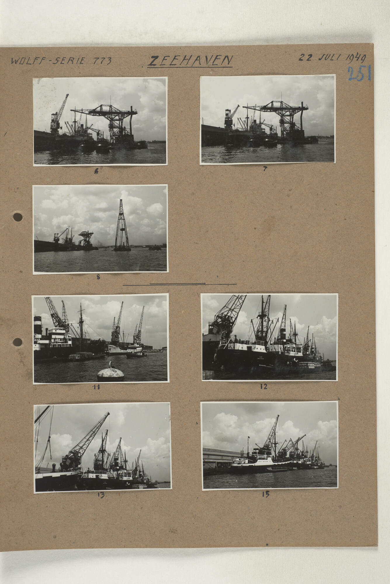 1998.2181; Omslag met een grote hoeveelheid proef foto's gemaakt in opdracht van de Gemeente Handelsinrichtingen en de Vereniging "de Amsterdamsche Haven" te Amsterdam.; omslag
