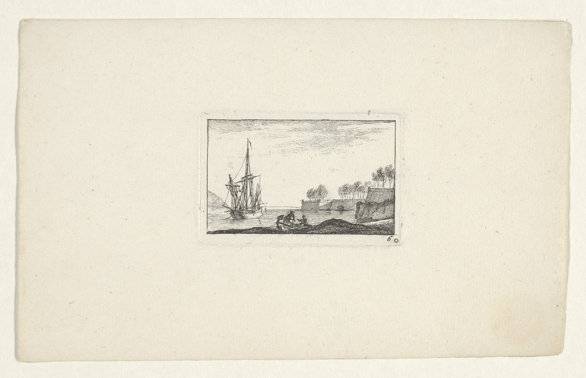 A.0132(02)12-06; Uit de serie 'Diverses manoeuvres des V.aux', Cahier VI, nummer 6; prent