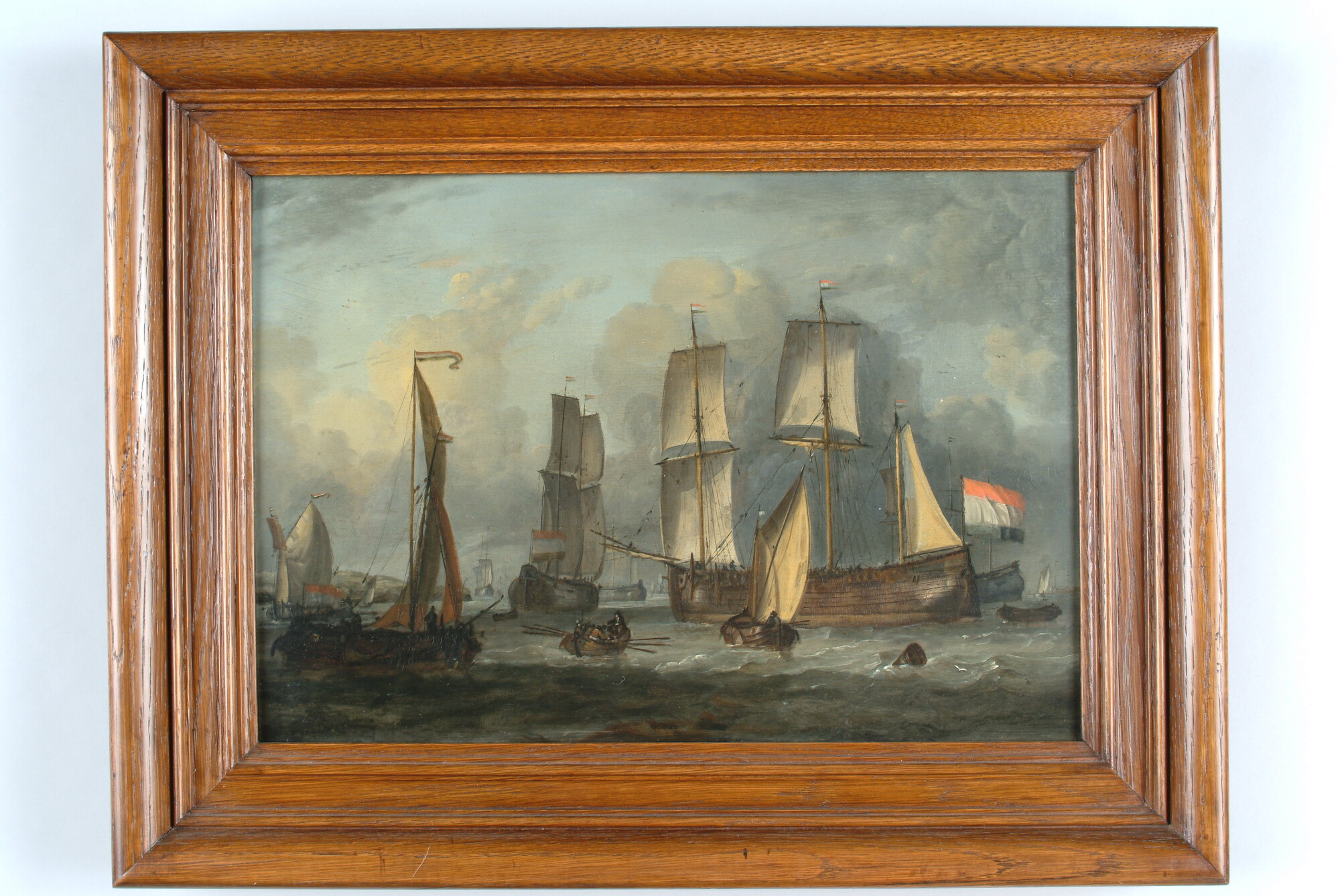 A.3076(02); Vijf katschepen op de rede van Hoorn; schilderij