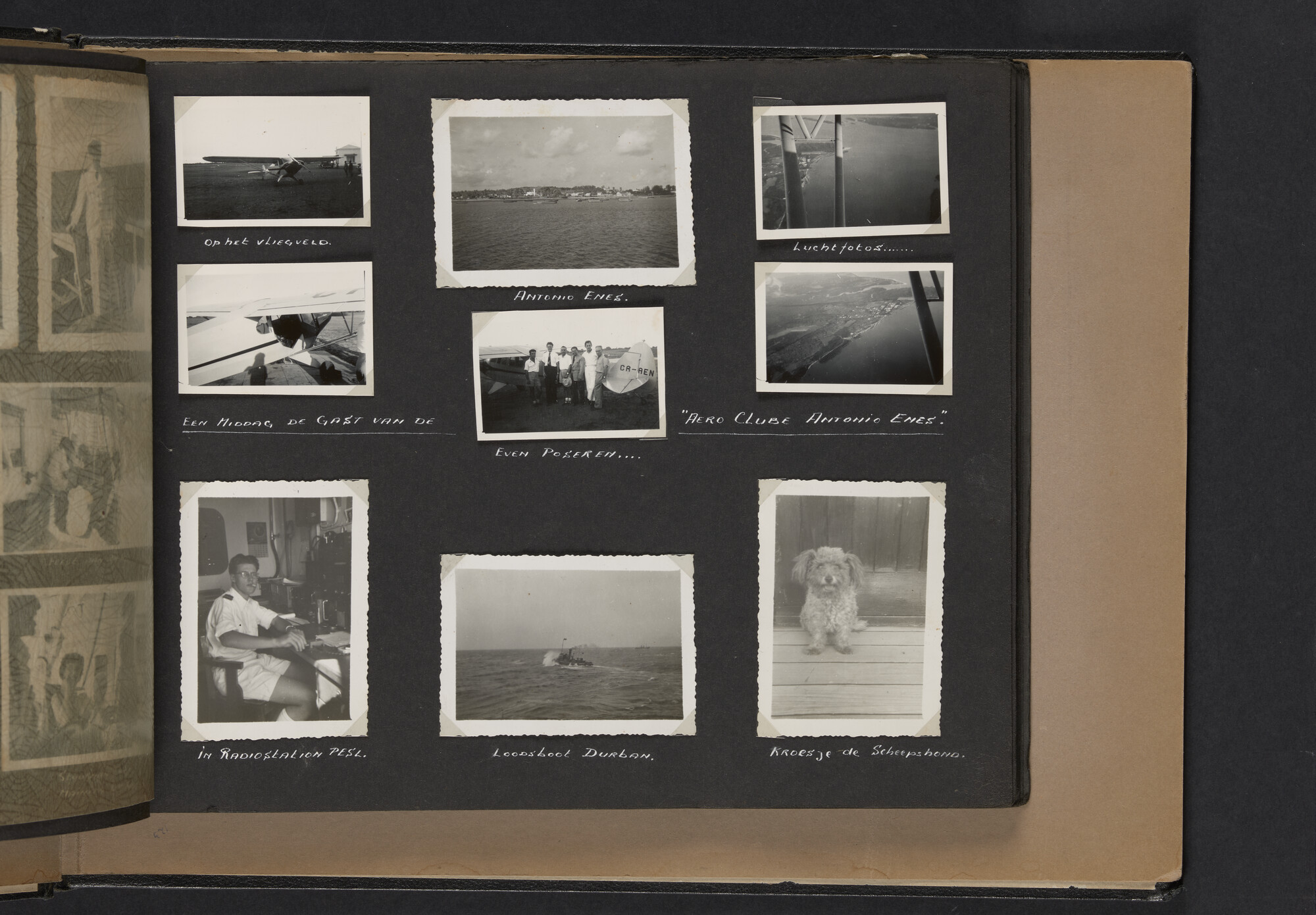2021.0010; Fotoalbum van Joost Ossewaarde, radiotelegrafist, van reizen op diverse schepen van 1953 t/m 1958; fotoalbum
