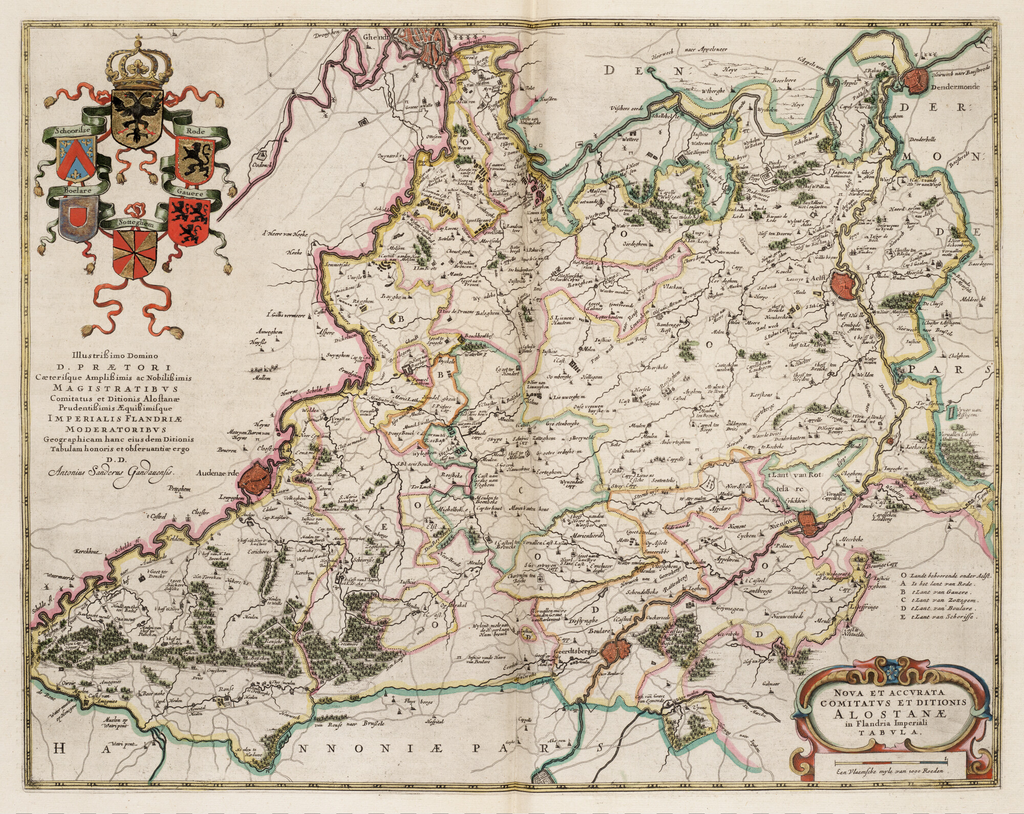 S.1034(03) [kaart 032]; Kaart van Aalst en omgeving; landkaart