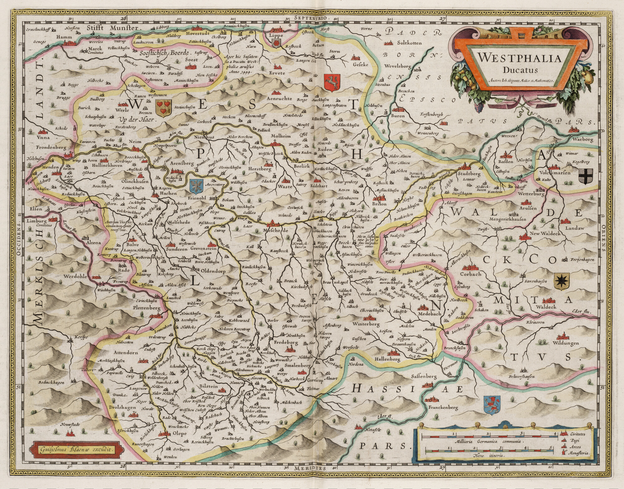S.1034(02) [kaart 038]; Kaart van Westfalen; landkaart