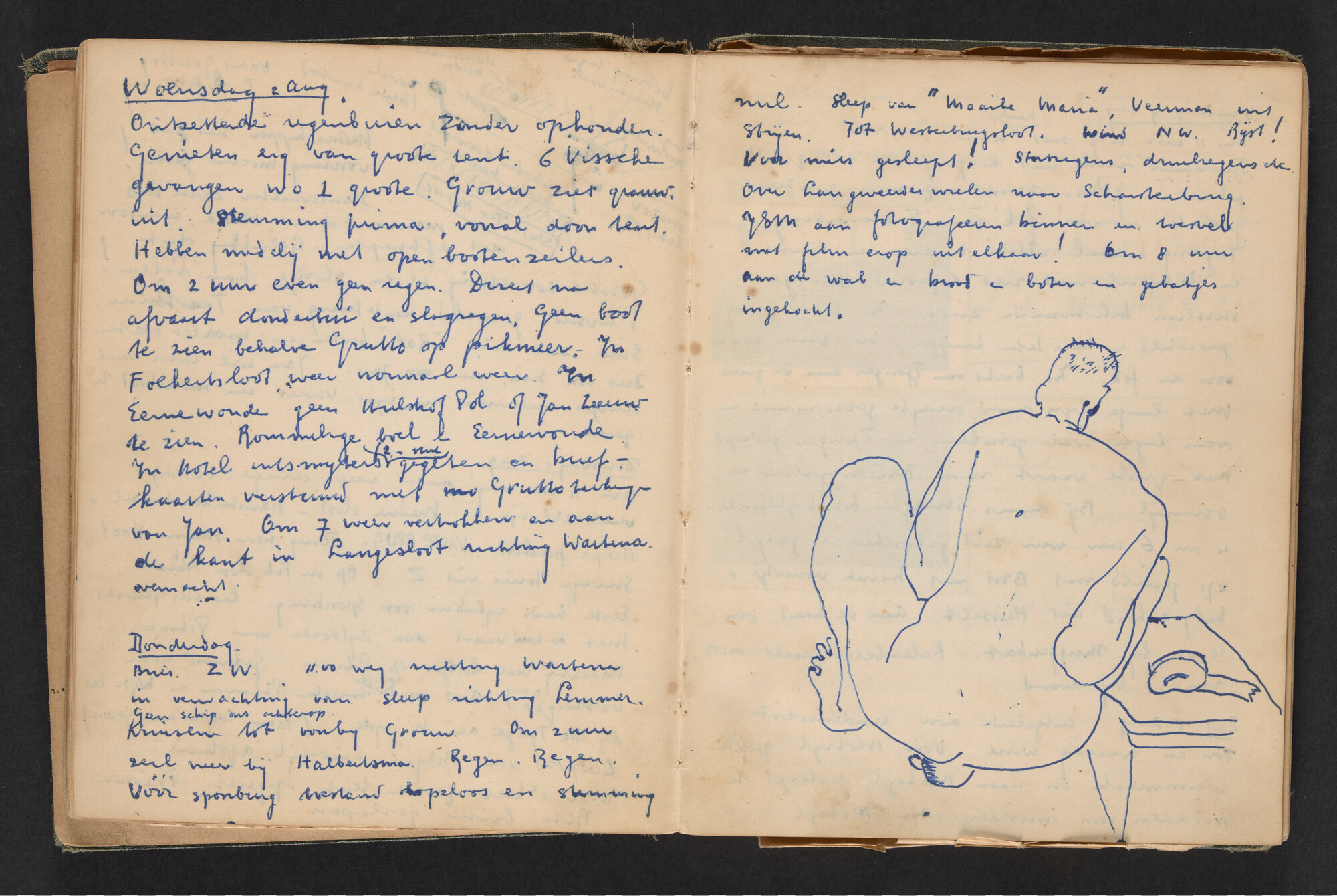 2017.0790; Logboek c.q. fotoalbum van reizen met zeeschouw Grutto in Nederland, 1949-1951; logboek