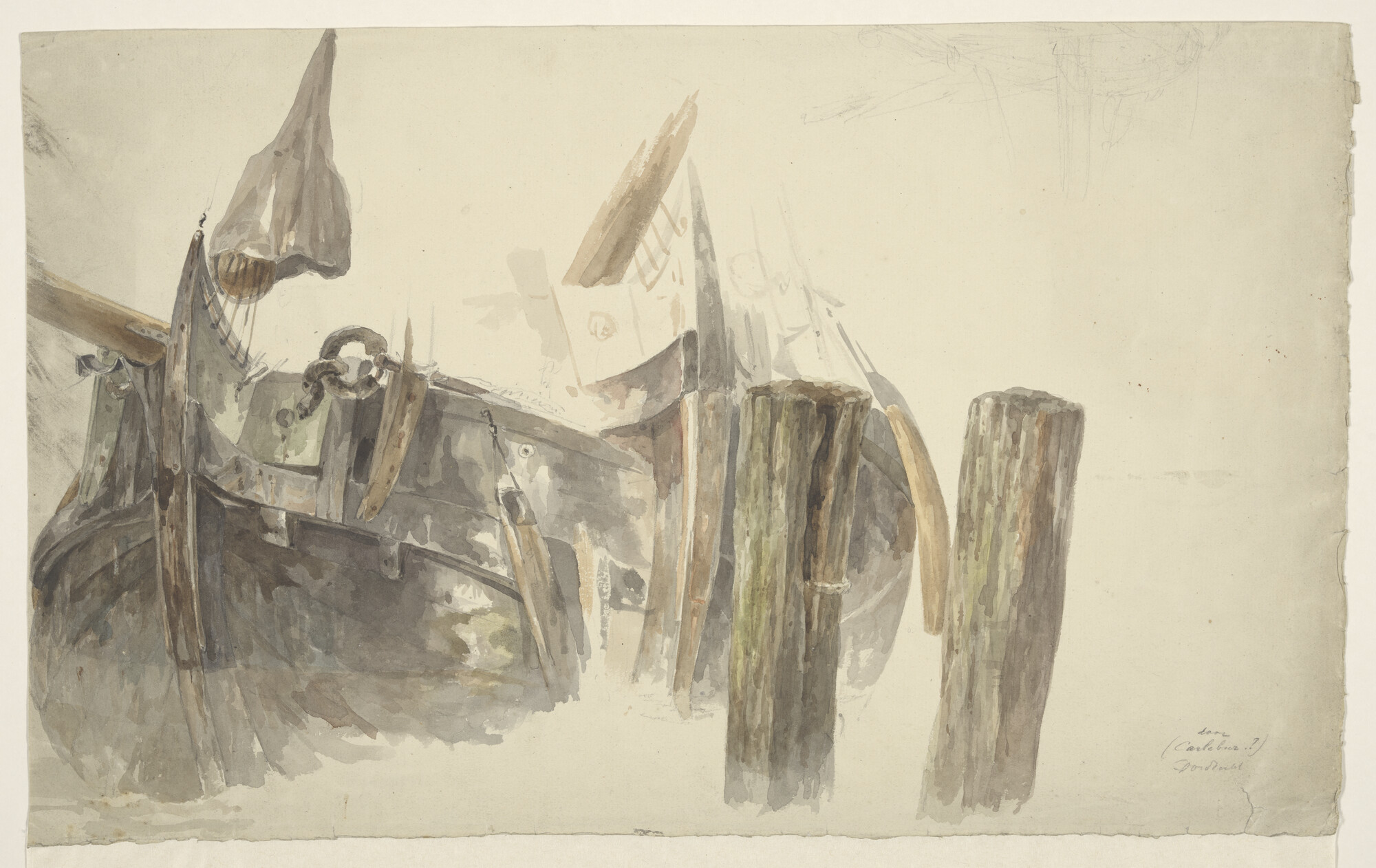 A.0151(099) [nr 0002]; Een tjalk; tekening