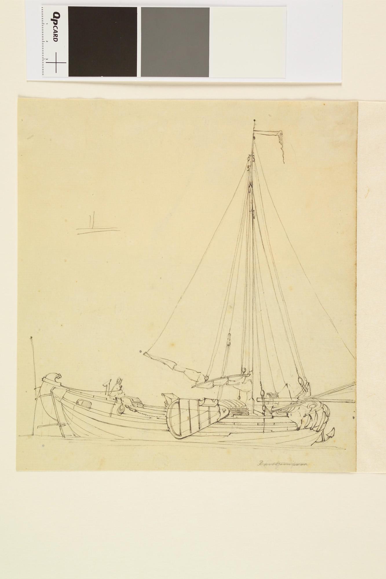 A.0149(0487); Een binnenschip; tekening