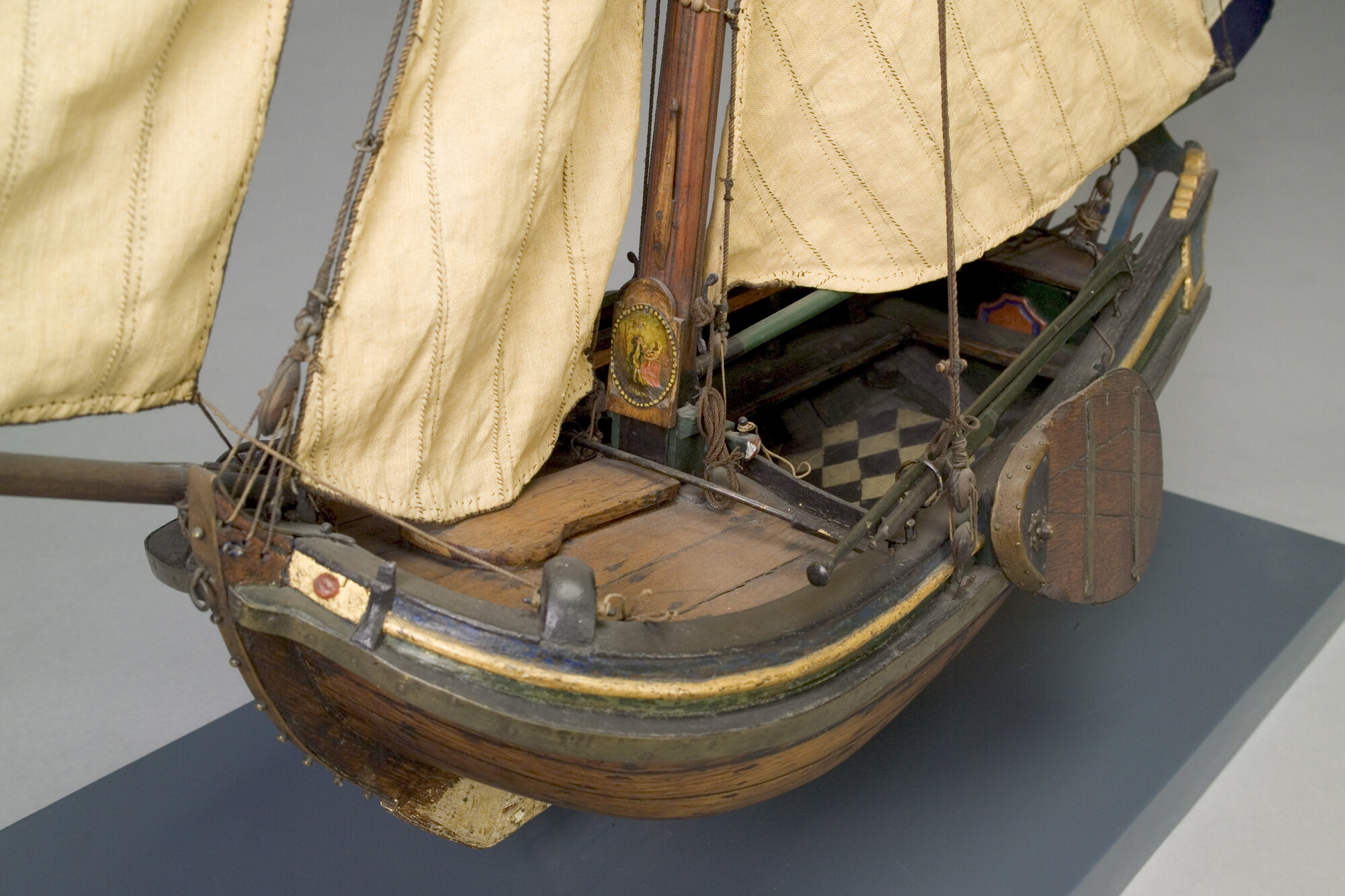 A.0115(12); Model van een hekjacht; scheepsmodel
