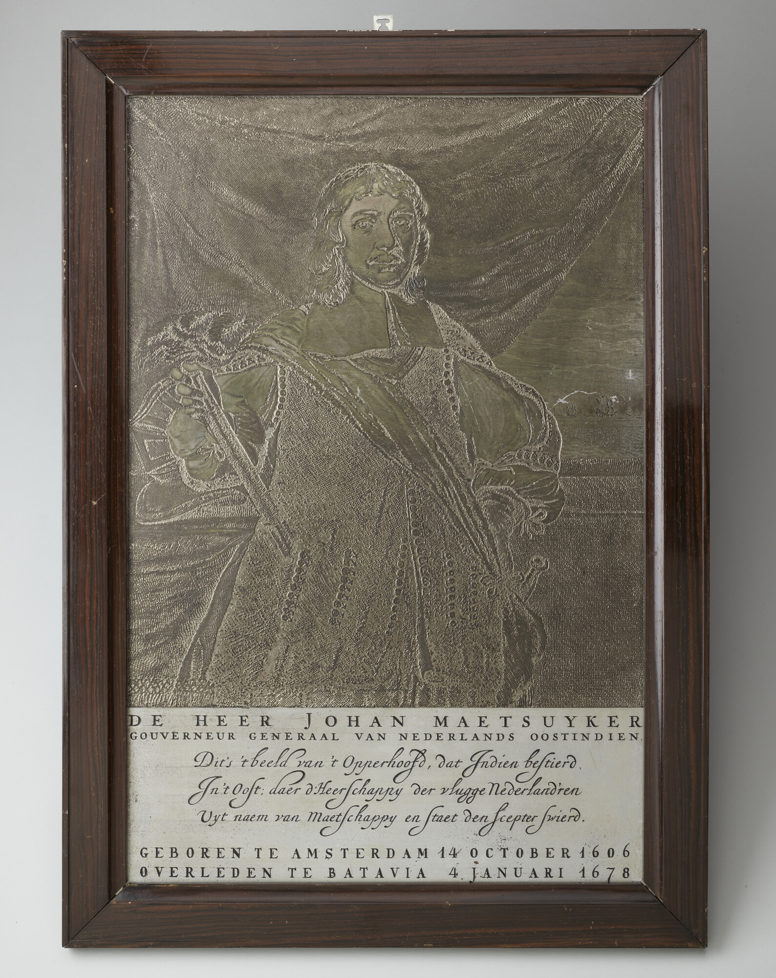 2005.2507; Plaquette met portret Johan Maetsuyker; plaquette