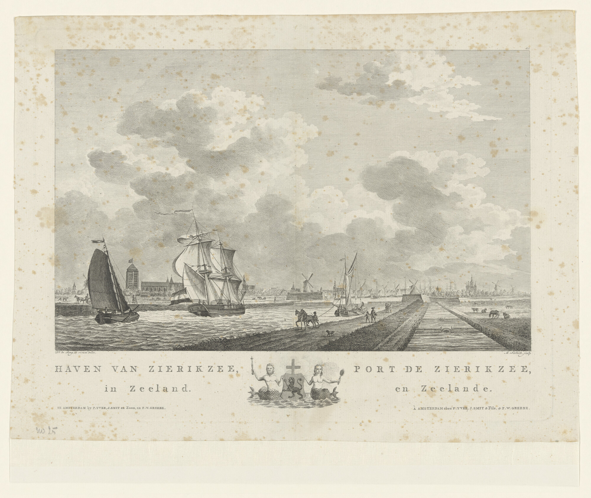 A.0149(0736); De haven van Zierikzee in Zeeland; prent
