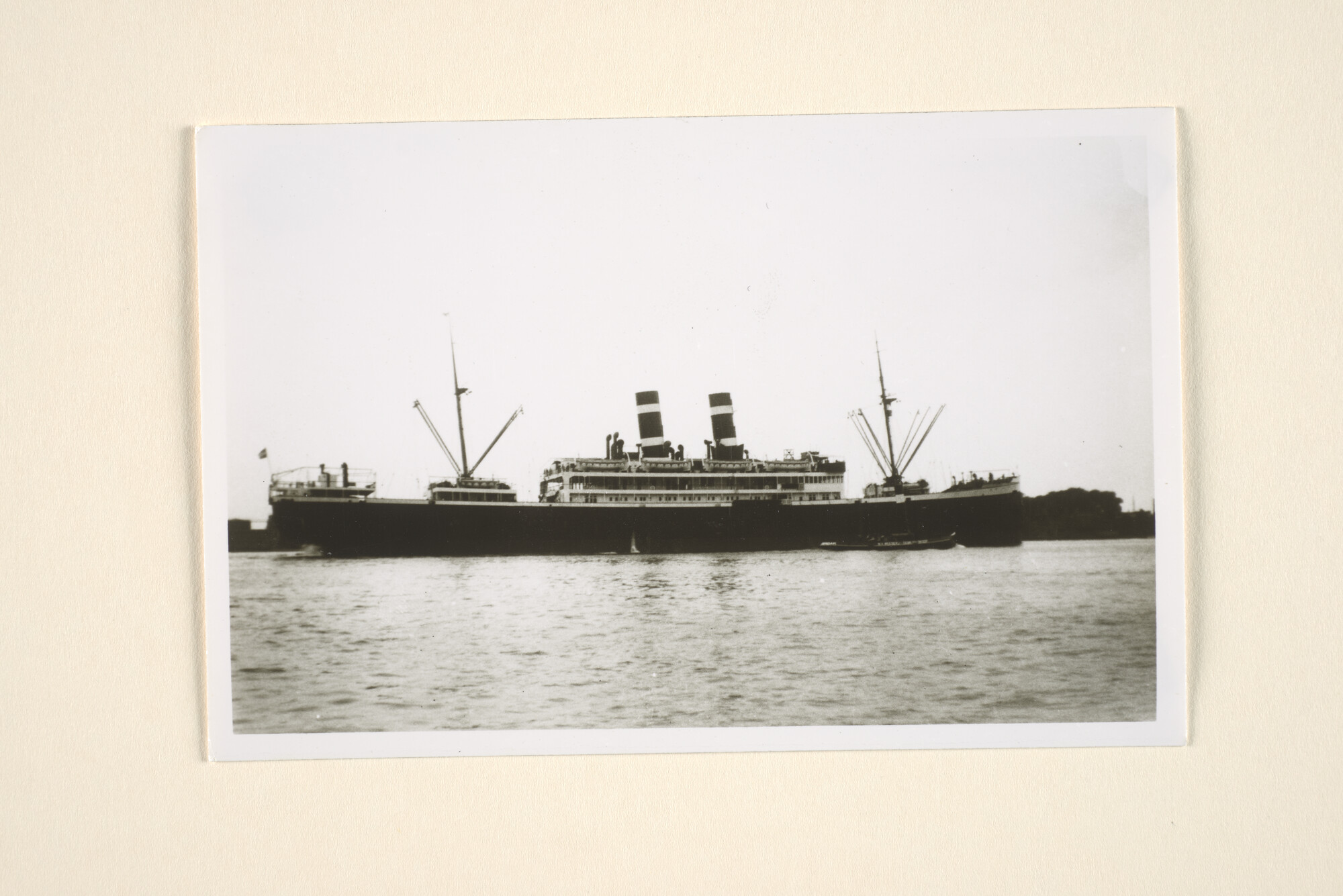 1995.6937; Het passagiersschip ss. 'Simon Bolivar' van de KNSM bij aankomst in de haven van Amsterdam; foto