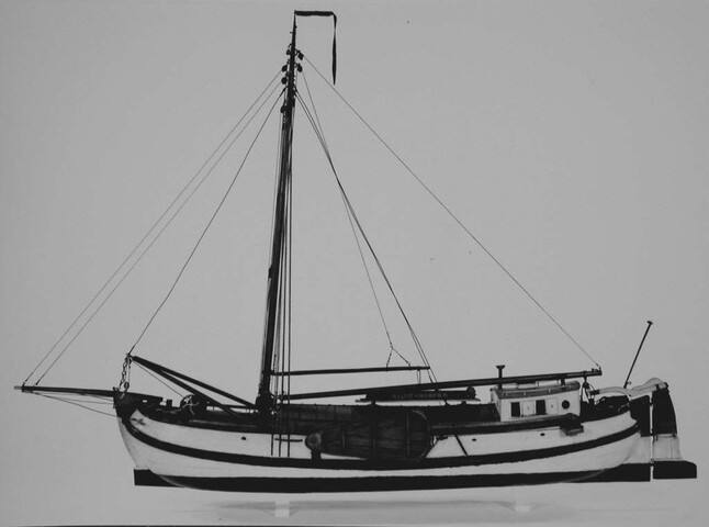 A.0009; Model van de tjalk Nellie; scheepsmodel