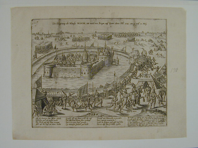 A.0145(027)226; Kasteel van Wouw aan de Staten overgegaan, 9 mei 1583; prent