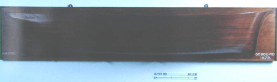 S.1156(01)08; Halfmodel van het koopvaardijfregat Amstel; scheepsmodel