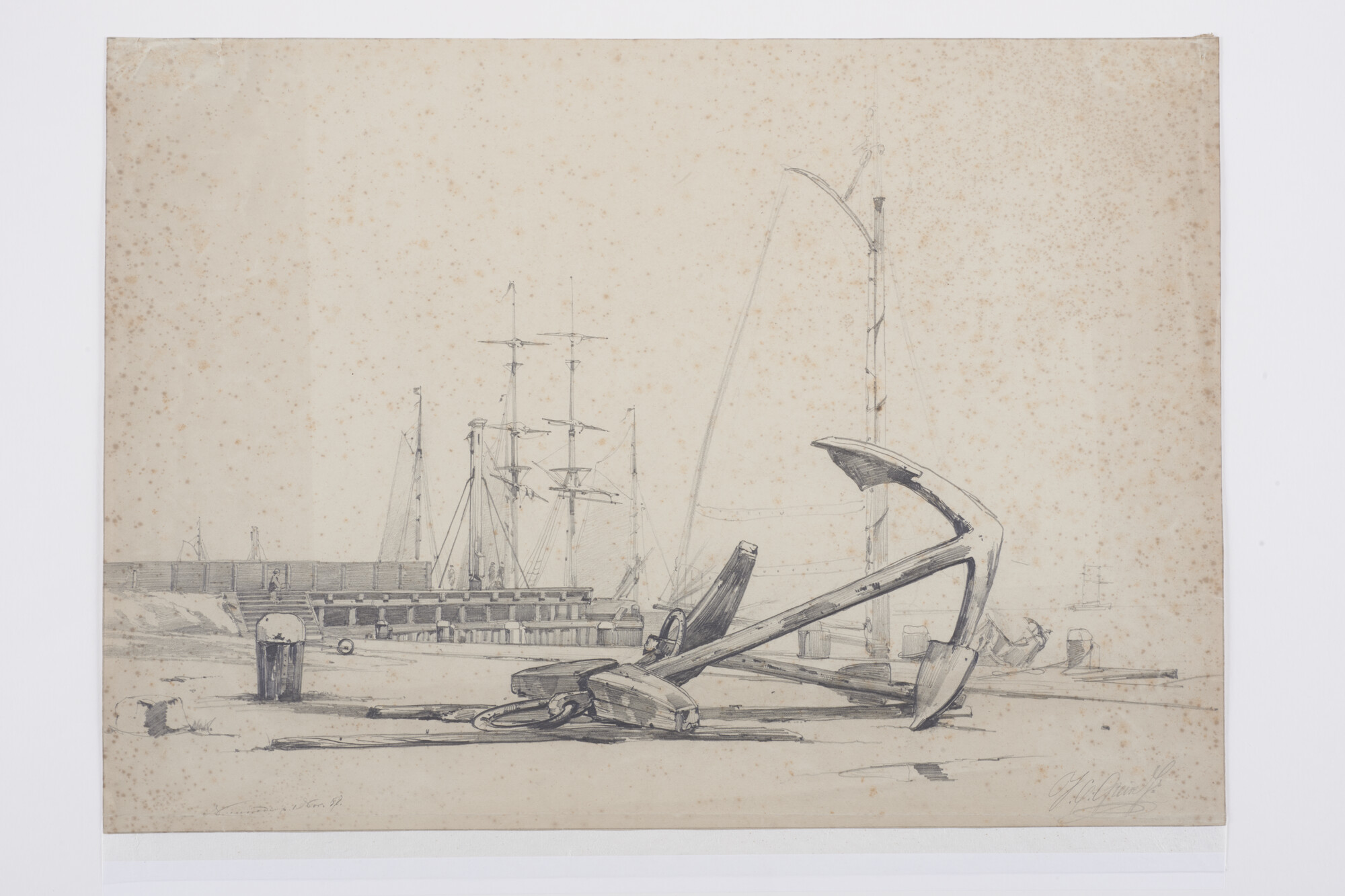 A.1136(02)c; De haven van het Nieuwe Diep te Den Helder; tekening