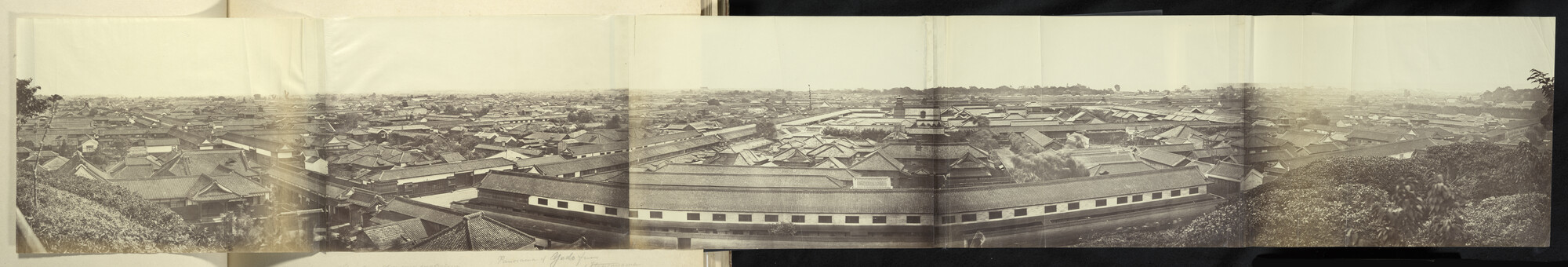 S.3628(03)032; Panoramafoto van een wijk in Edo (Tōkyō); foto