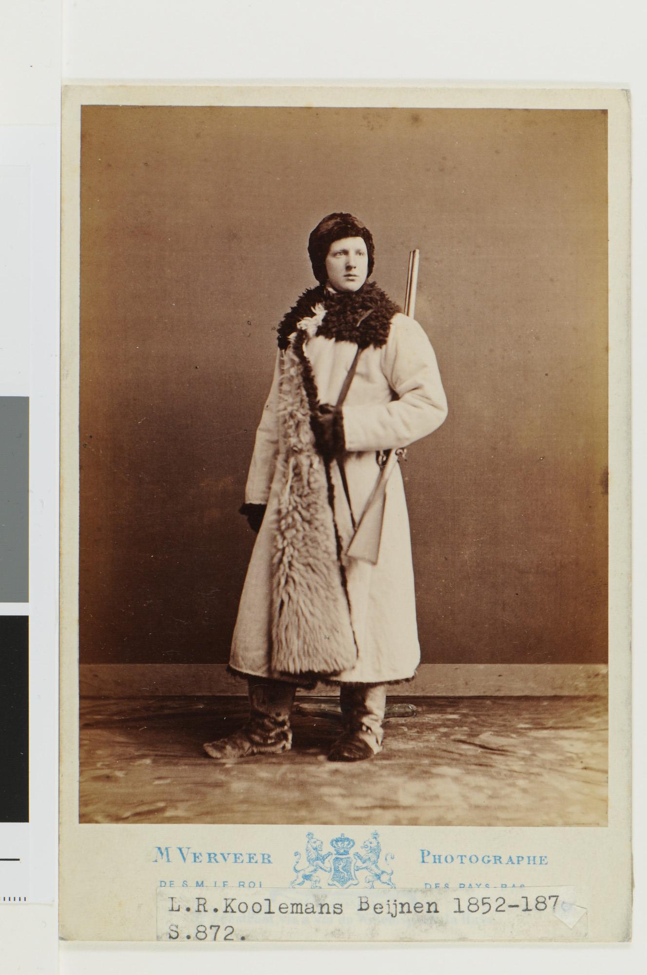 S.0872(03); Portretfoto van L.R. Koolemans Beijnen (1852-1879), luitenant ter zee; foto