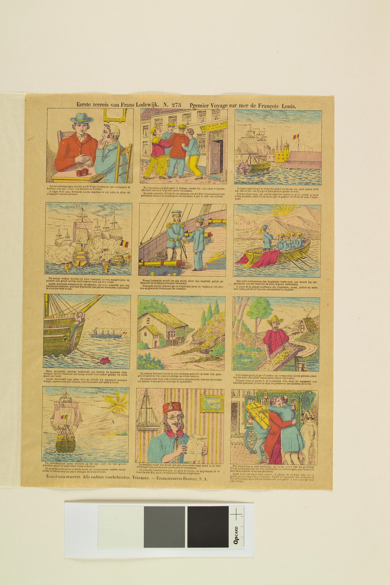 A.6036; Eerste zeereis van Frans Lodewijk; prent