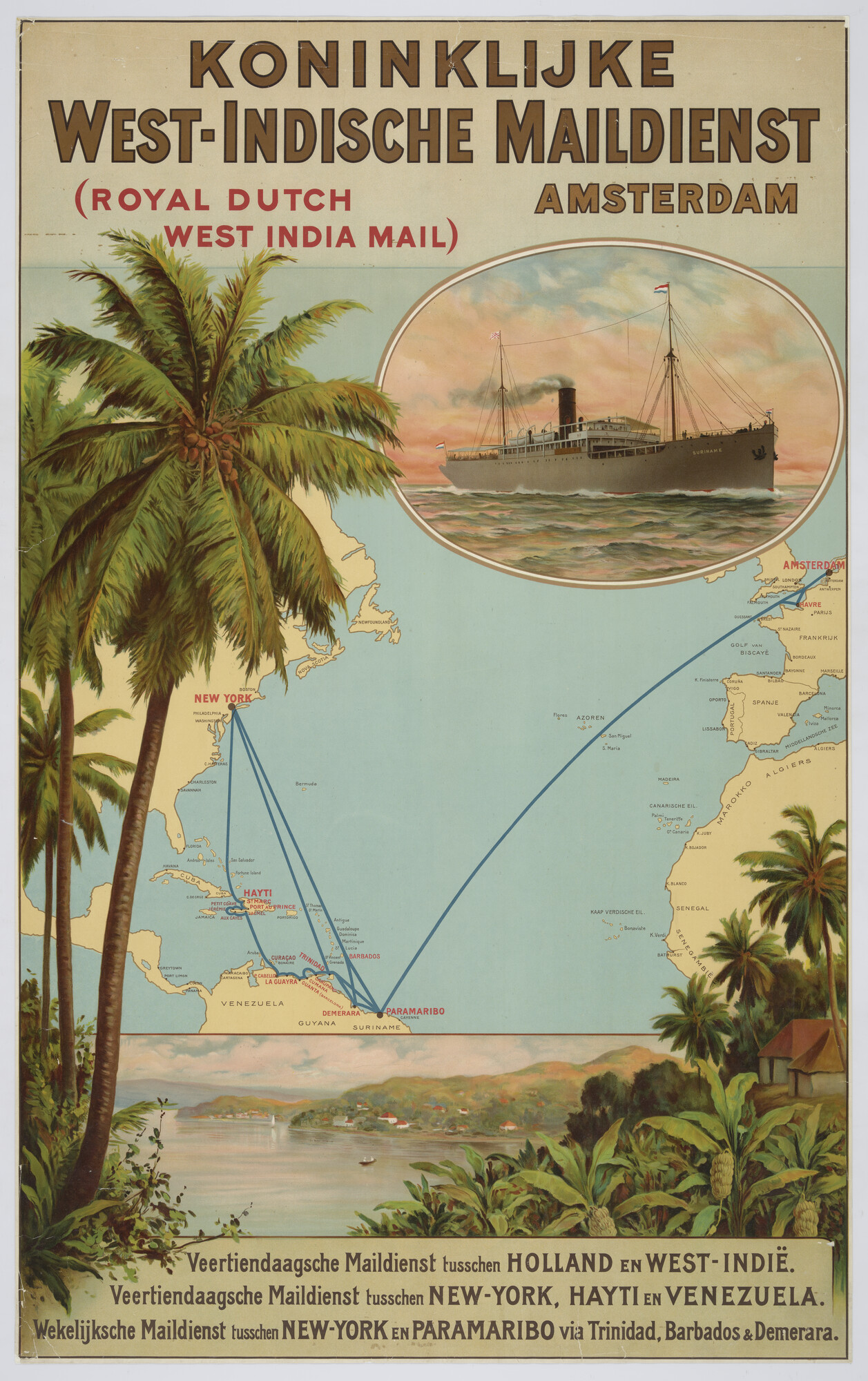 1994.5115; Koninklijke West Indische Maildienst; affiche
