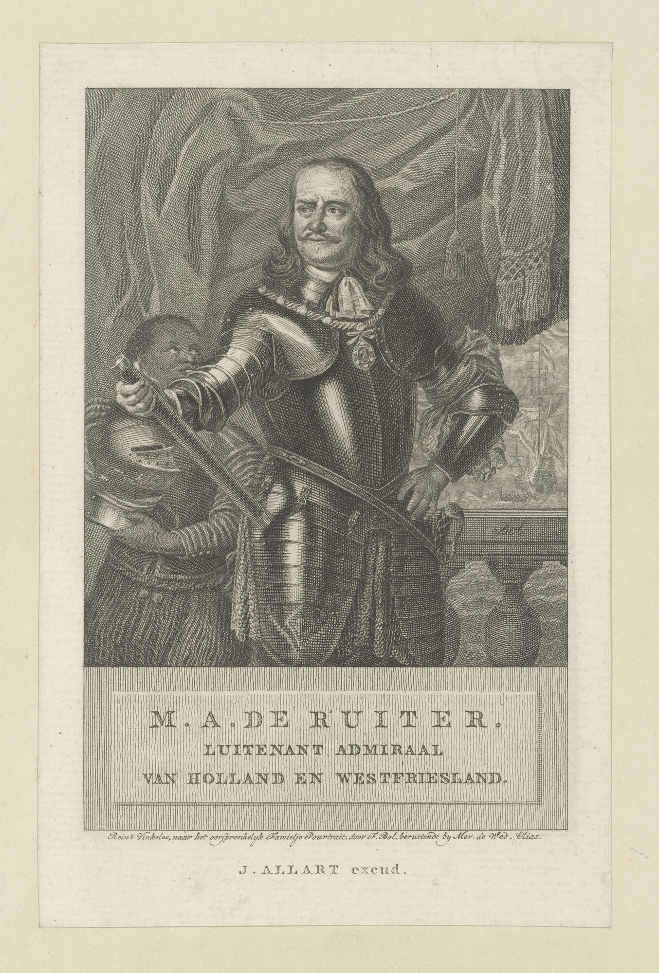 A.3024(06)s; Portret van Michiel Adriaensz. de Ruyter; prent