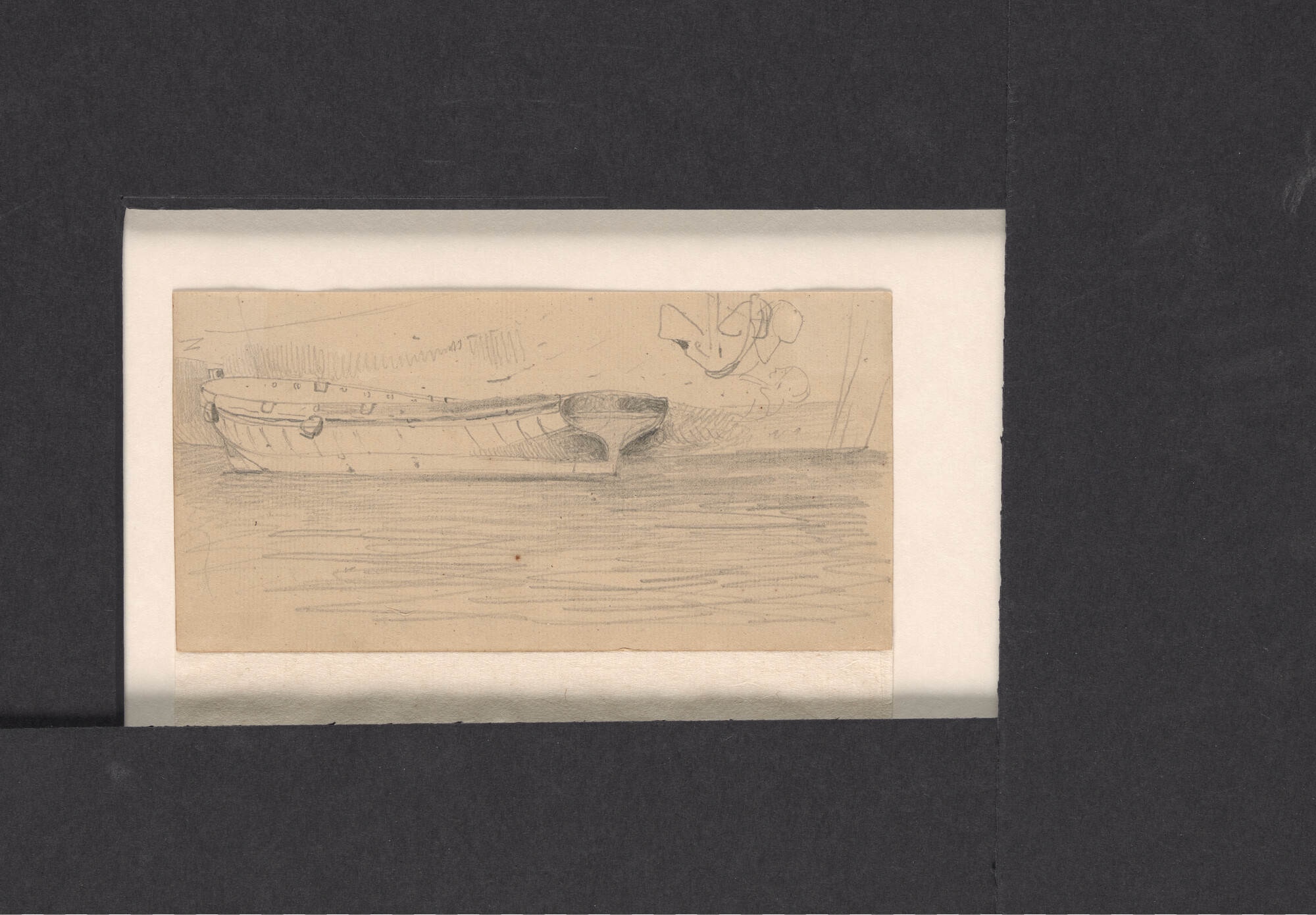 A.0151(109); Een barkas; tekening
